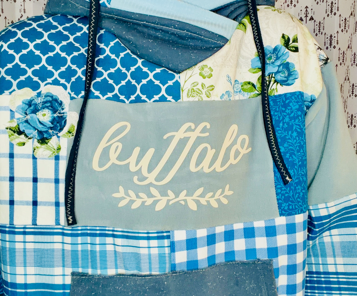 Turquoise Blue  Buffalo X Bridgerton Hoodie Size Women's-M/L