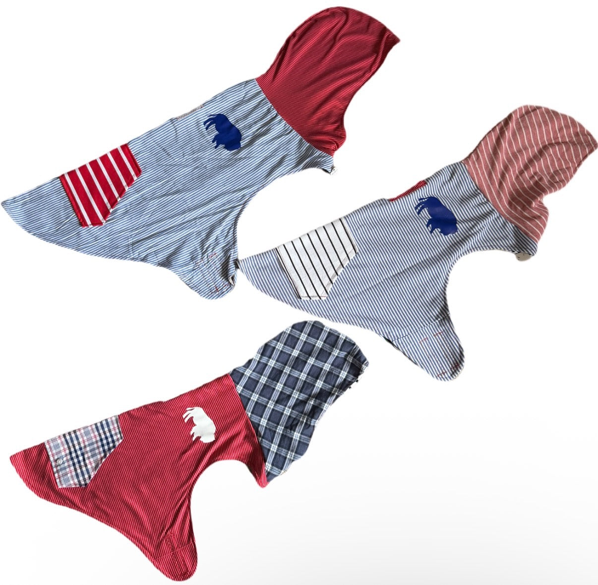 Striped Buffalo Football Dog Hoodie Size-XL
