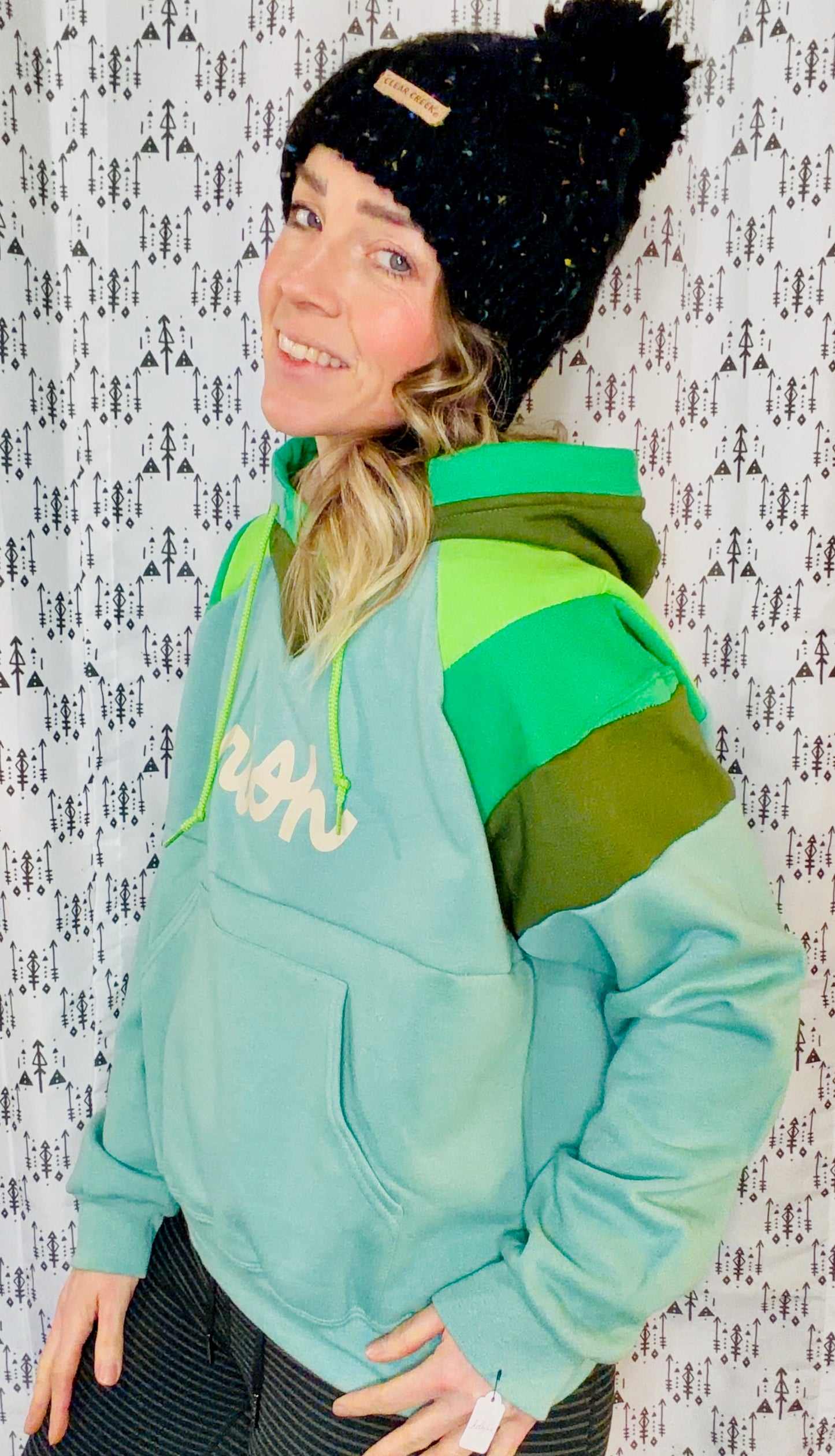 Sage Green Irish Hoodie Size Women's-L/XL