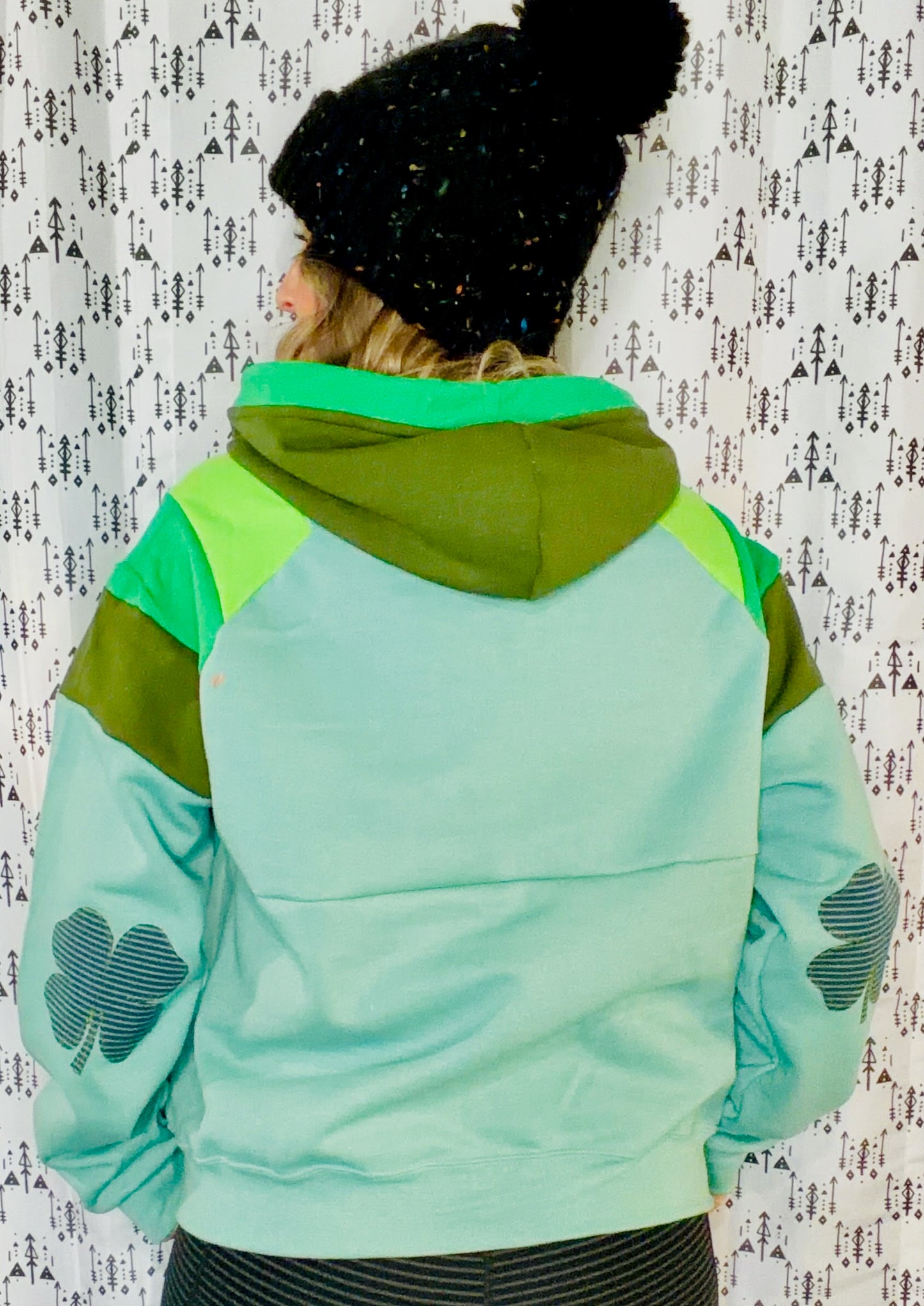 Sage Green Irish Hoodie Size Women's-L/XL