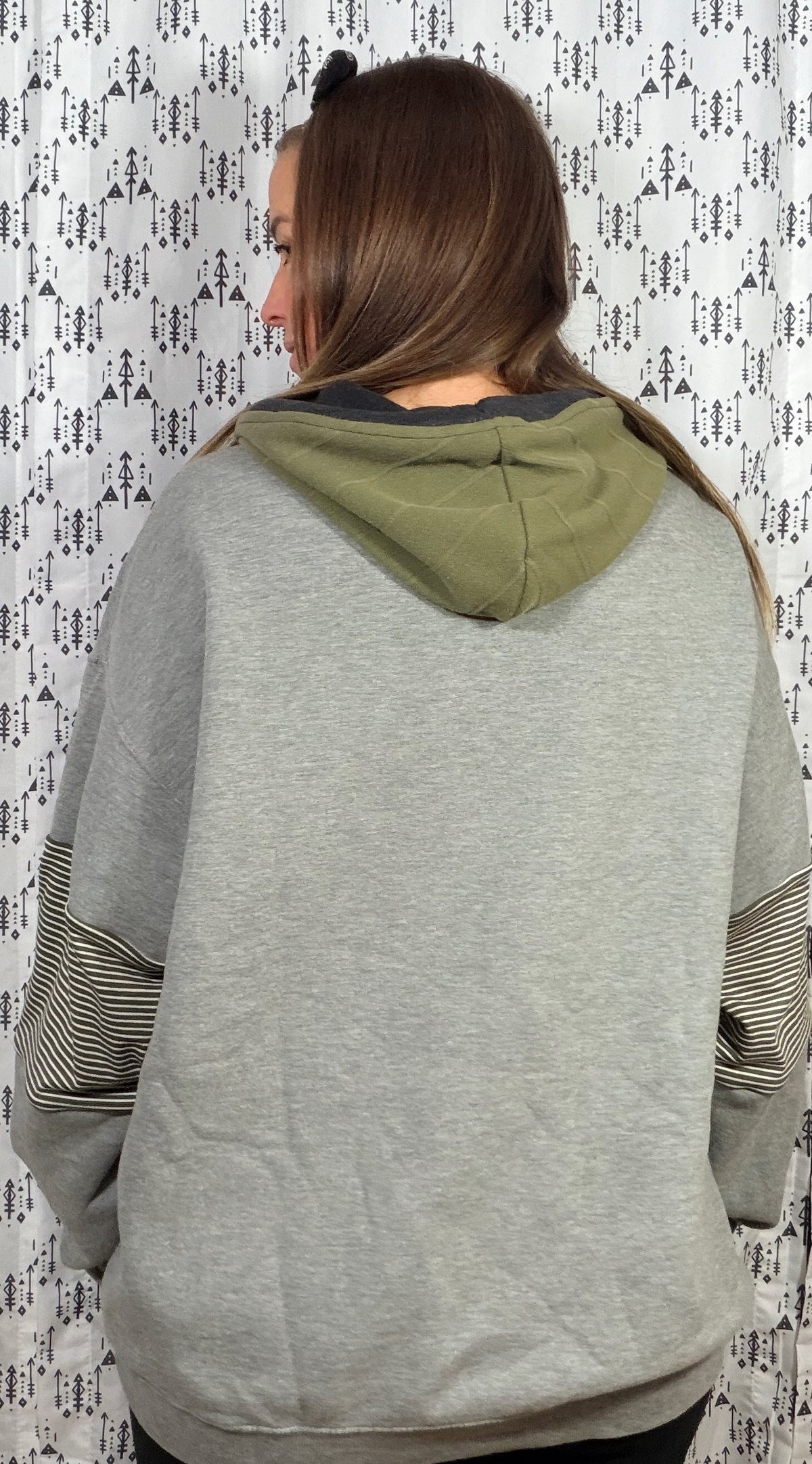 Grey Buffalo Skeleton Hoodie Size Unisex- L/XL
