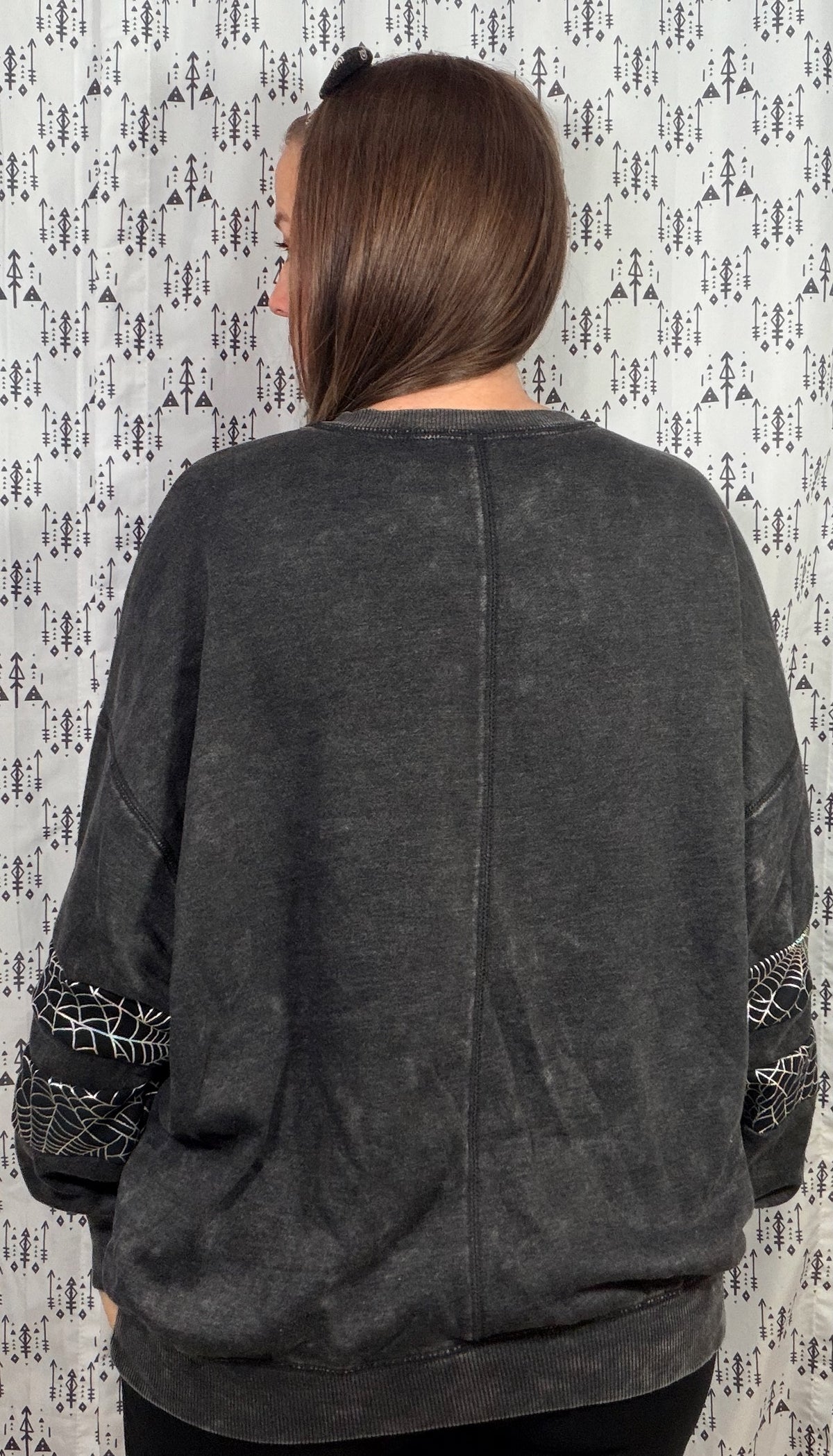 Dark Grey Buffalo Skeleton Crewneck Size Women's- L/XL
