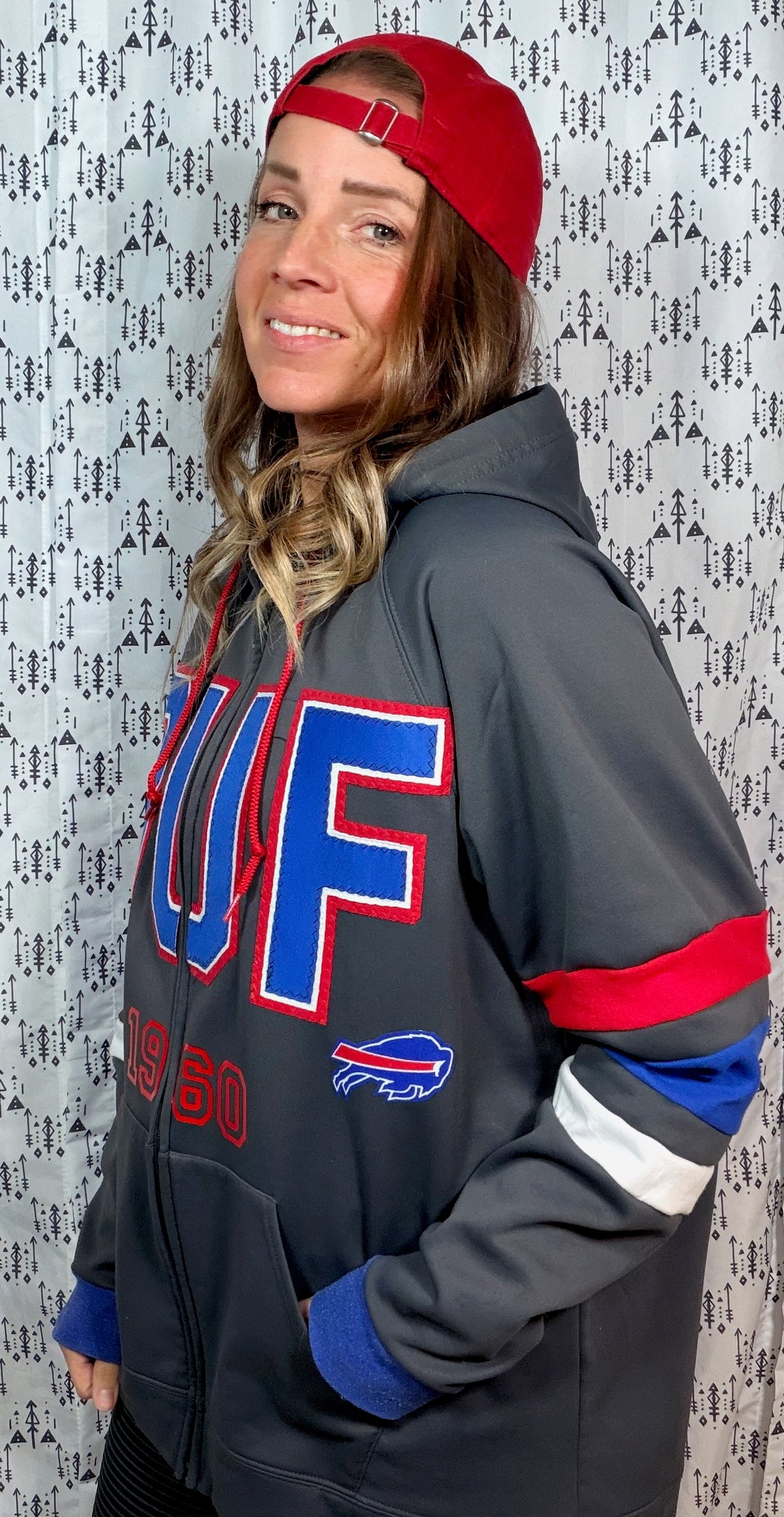 Nickel City BUF Zip-Up Hoodie Size Unisex- L/XL