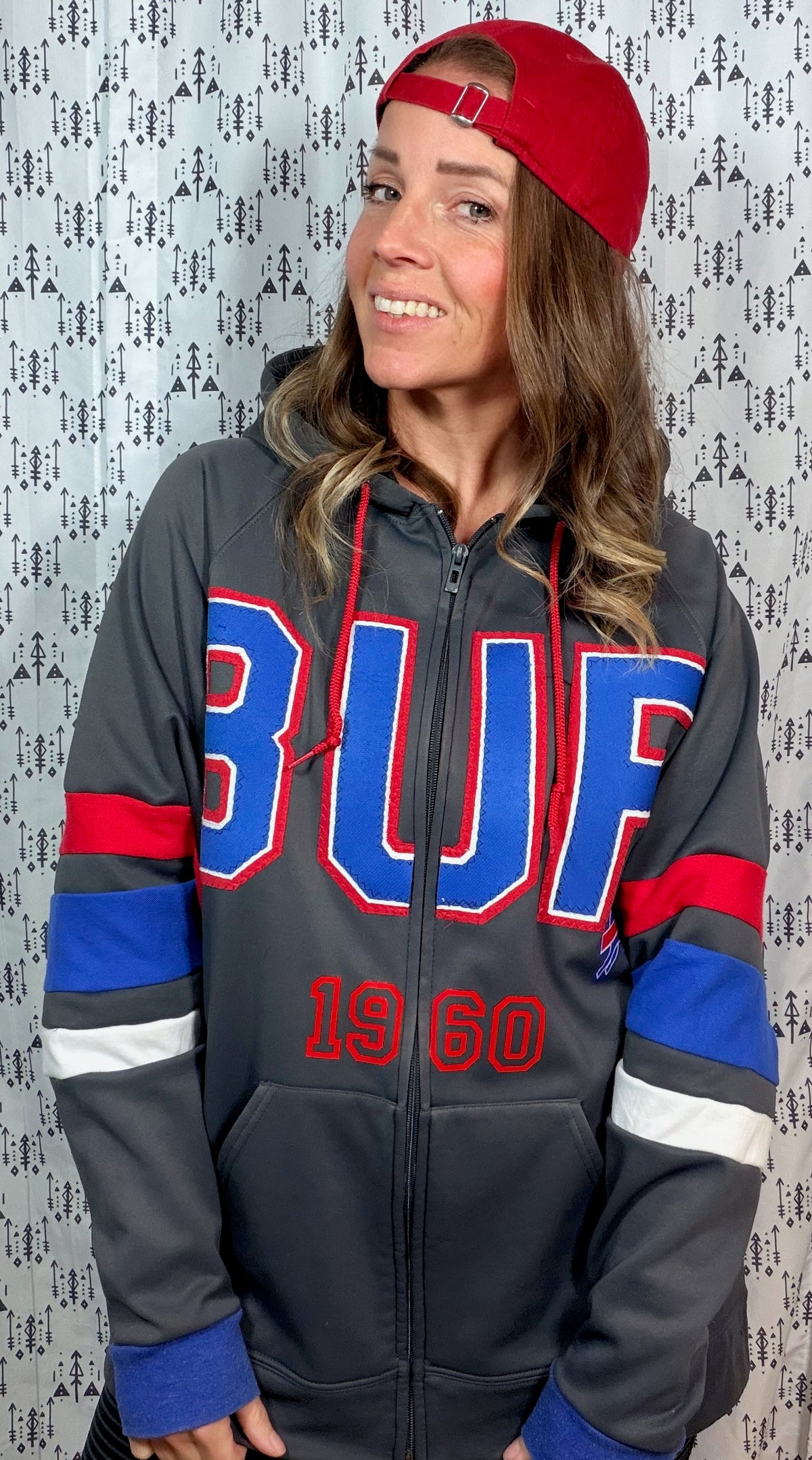 Nickel City BUF Zip-Up Hoodie Size Unisex- L/XL