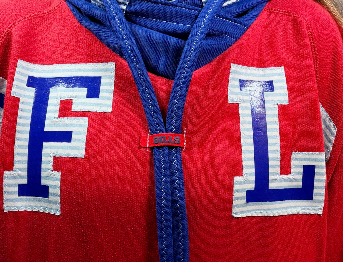 Red BFLO Football Hoodie Size Unisex- M/L