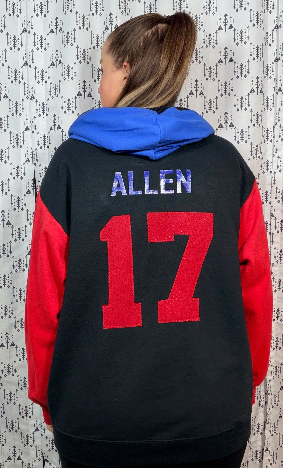 Black Color-Block JA 17 Hoodie Size Unisex- L/XL