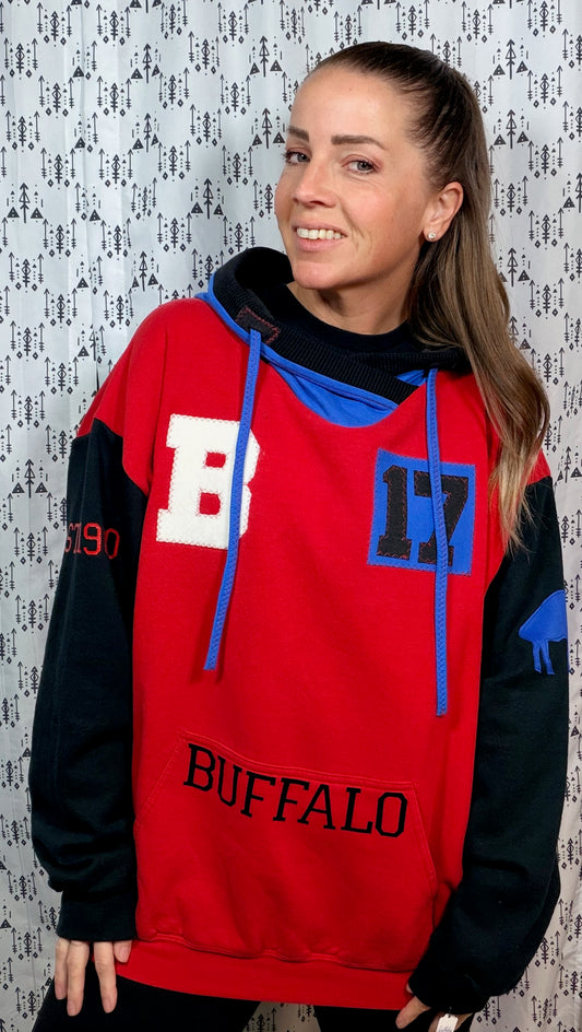 Red Color-Block JA 17 Hoodie Size Unisex- XL/2X