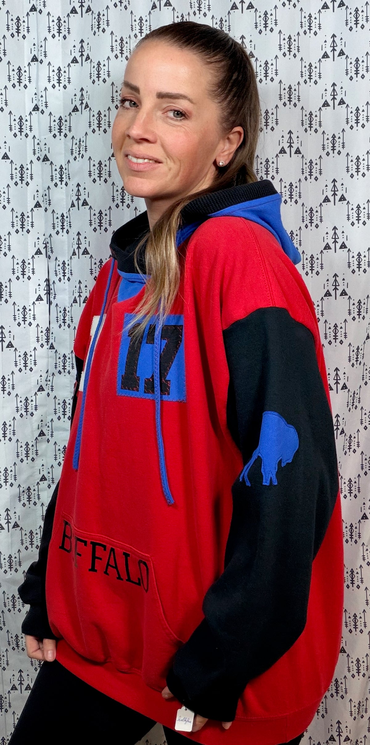 Red Color-Block JA 17 Hoodie Size Unisex- XL/2X