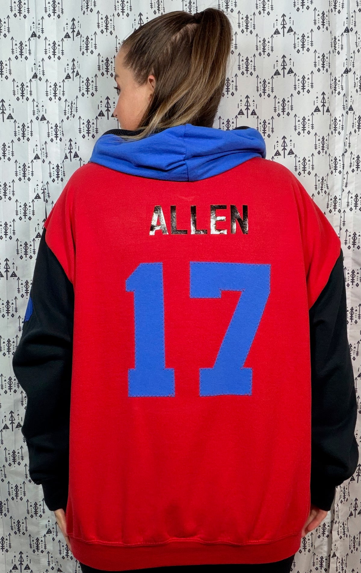 Red Color-Block JA 17 Hoodie Size Unisex- XL/2X