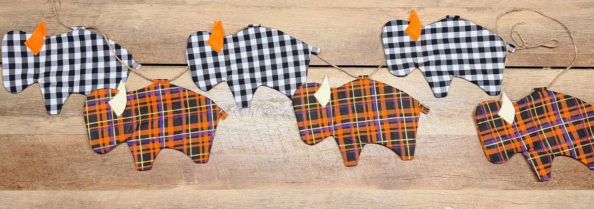 Halloween Buffalo Pendant Garland-6 ft Long