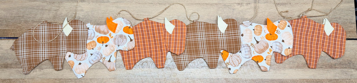 Fall Buffalo Pendant Garland-6 ft Long