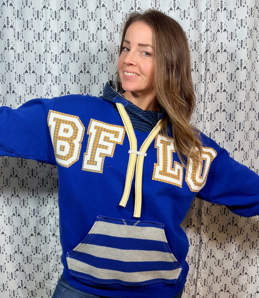 Blue BFLO Hockey Hoodie Size Unisex- M/L