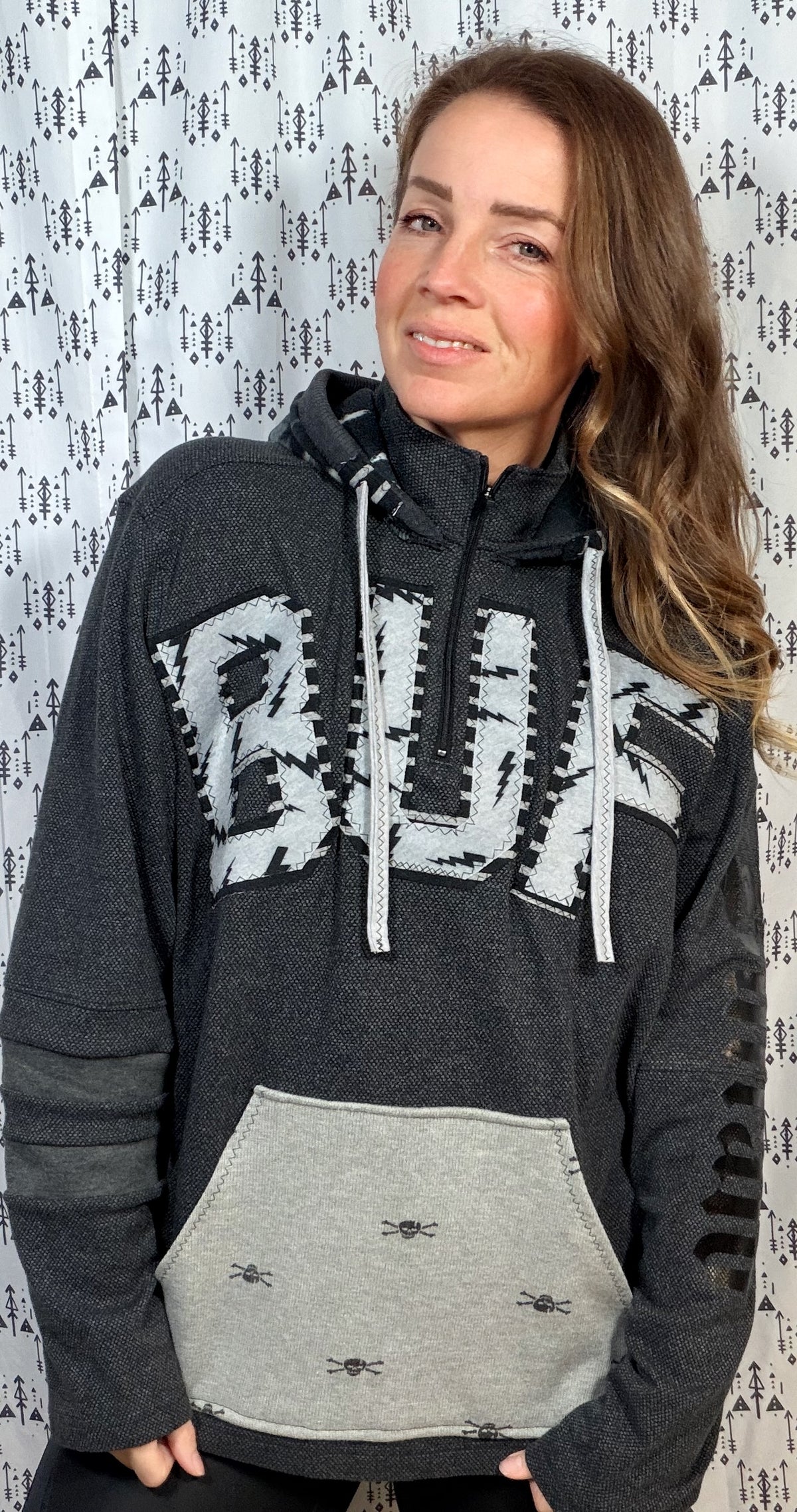 Dark Grey BUF ROCKTOBERFEST Hoodie Size Unisex- L/XL