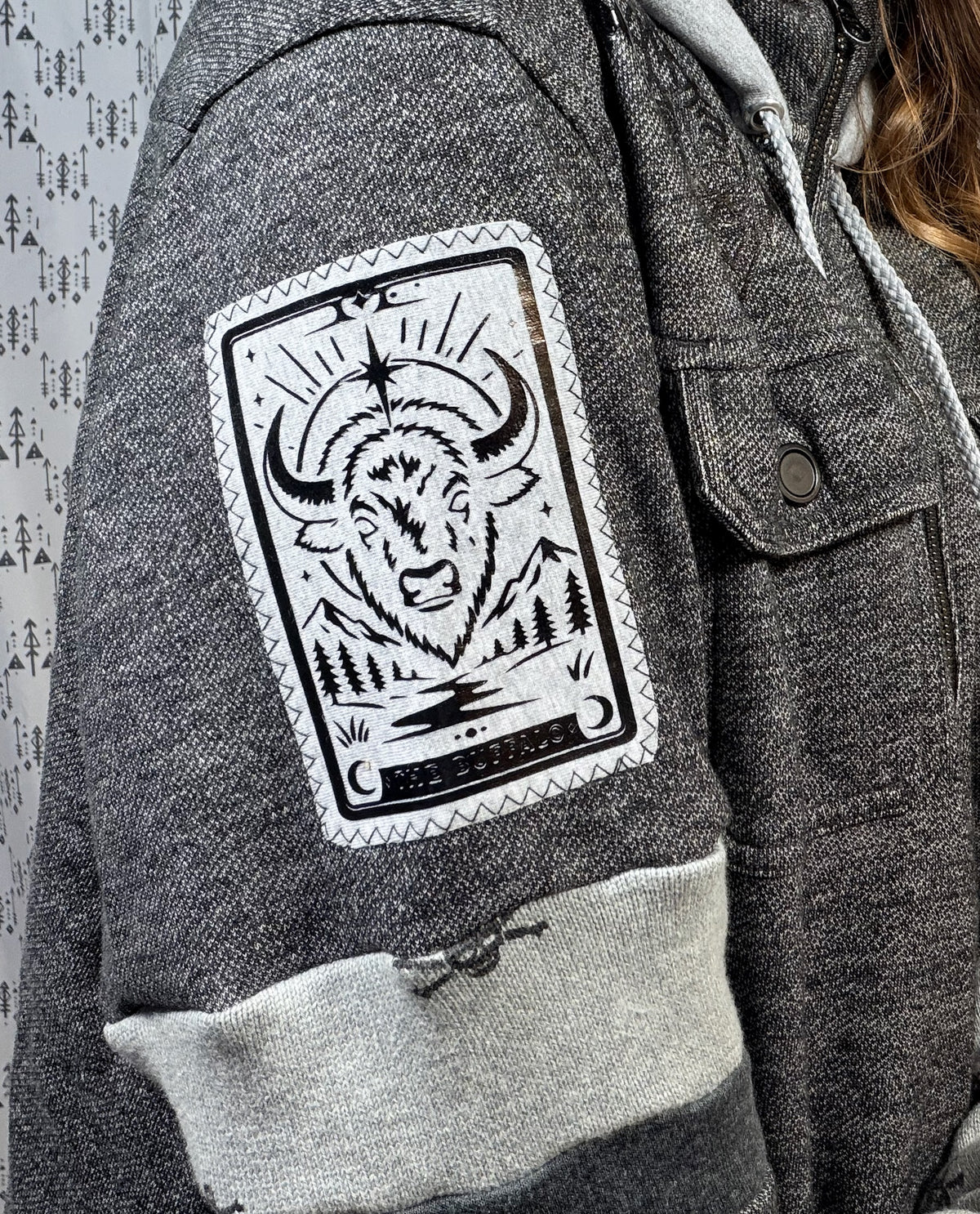 Black Buffalo Tarot ROCKTOBERFEST Zip Up Hoodie Size Unisex-L/XL