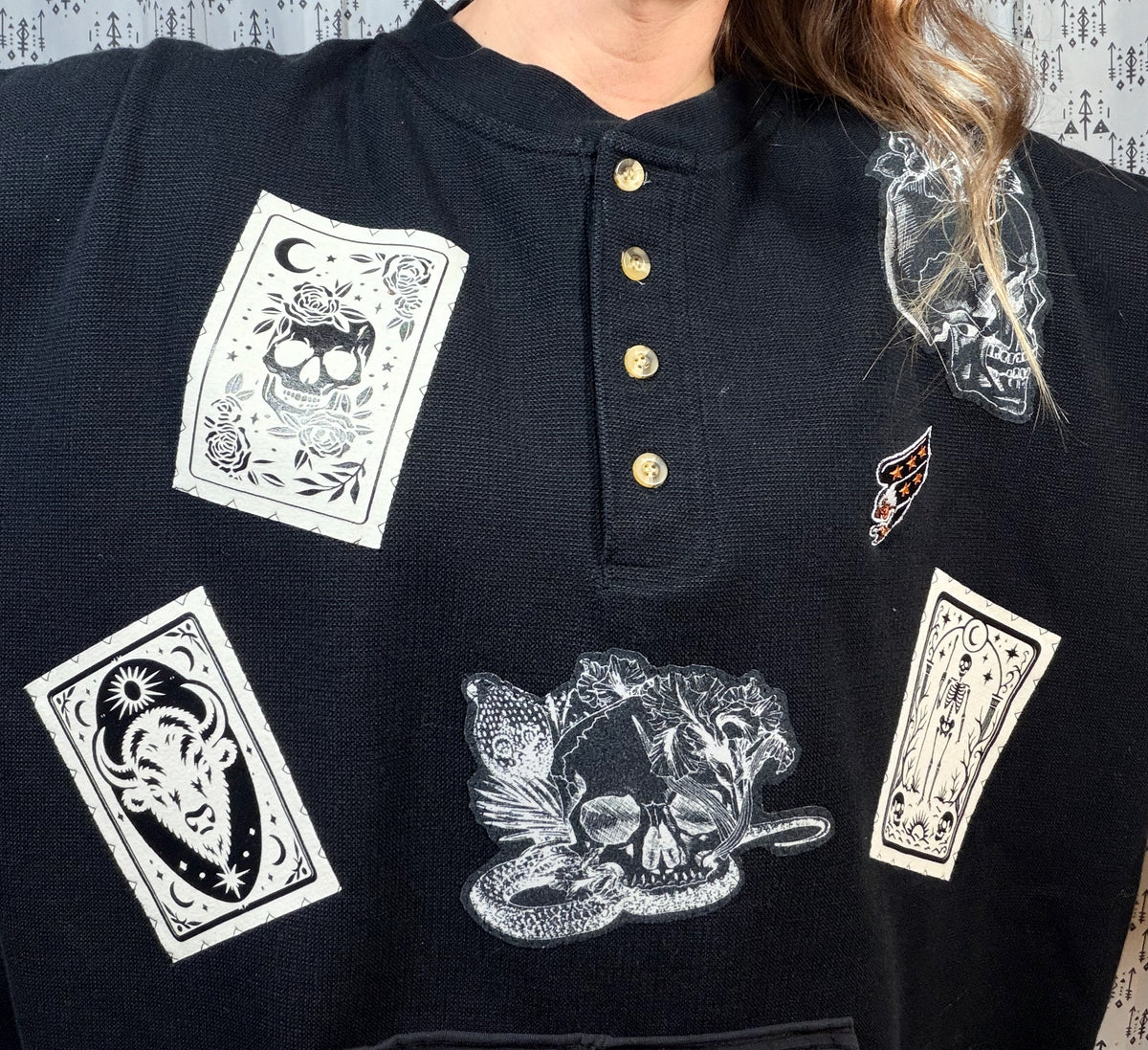 Black Buffalo ROCKTOBERFEST 1/4 Button Crew Size Unisex- 2X