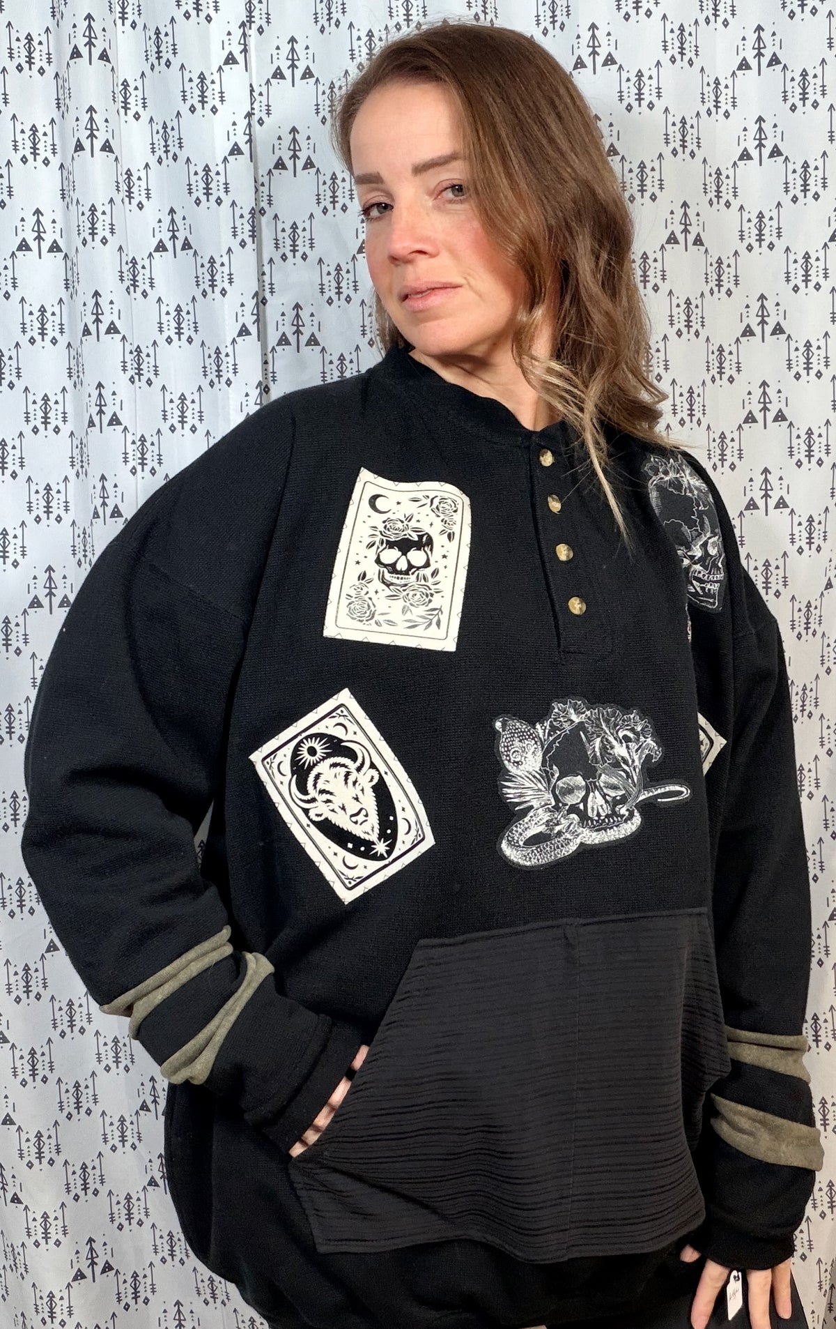 Black Buffalo ROCKTOBERFEST 1/4 Button Crew Size Unisex- 2X