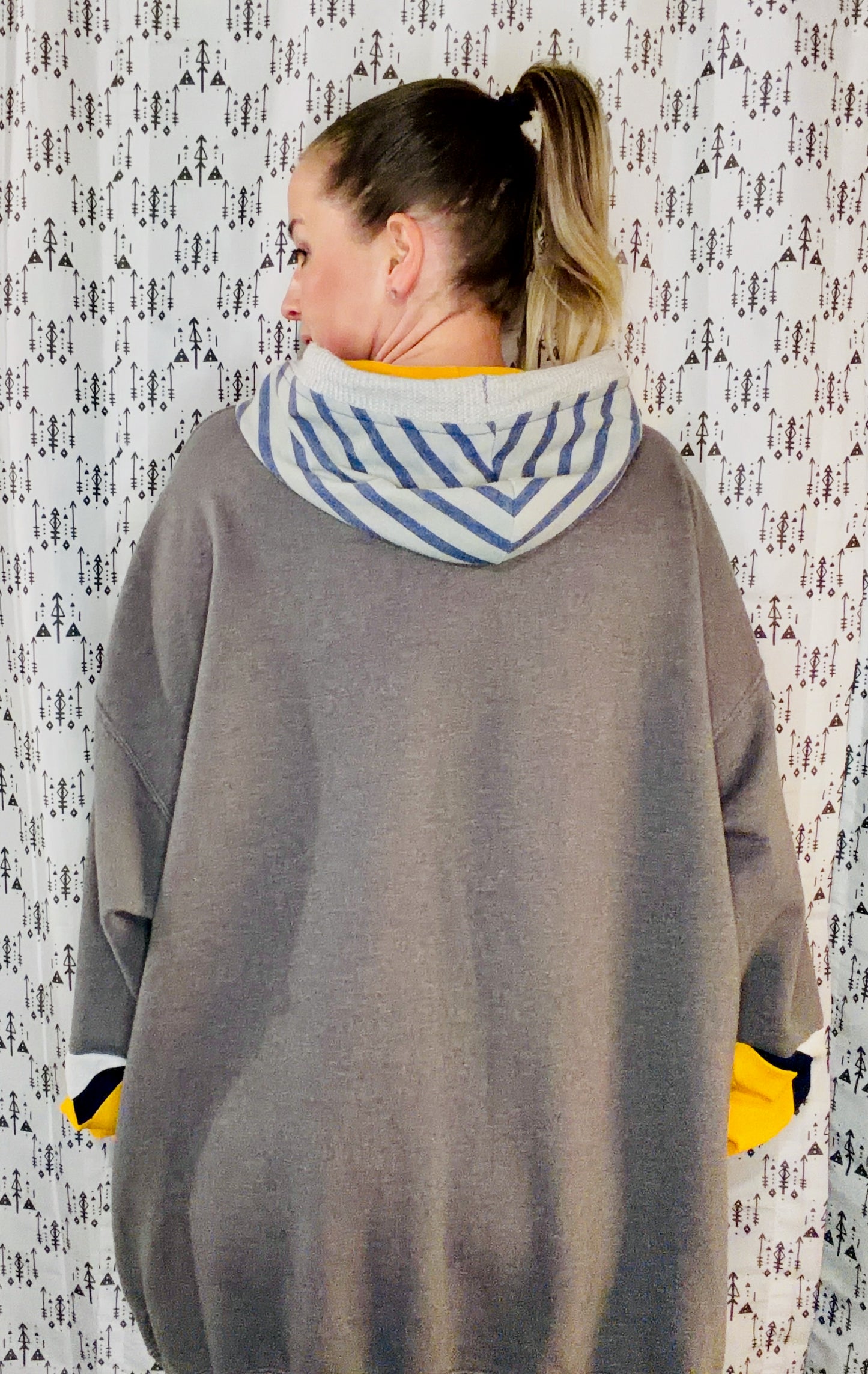 Dark Grey Buffalo Hockey Slug Hoodie Size Unisex-3X