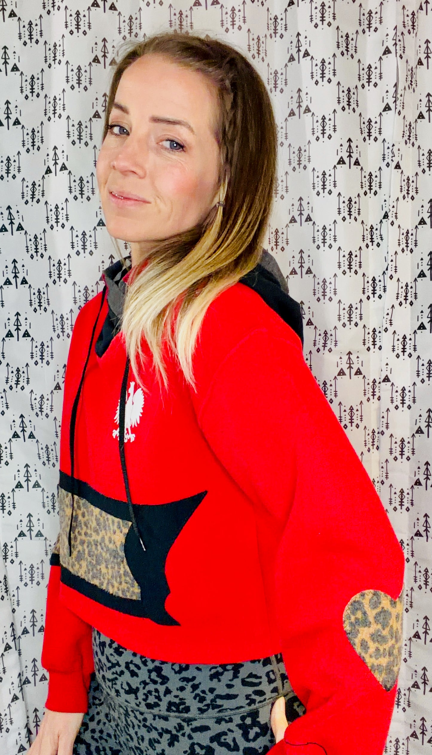 Red Buffalo Football X Dyngus Day Crop Hoodie Size- Women's S/M
