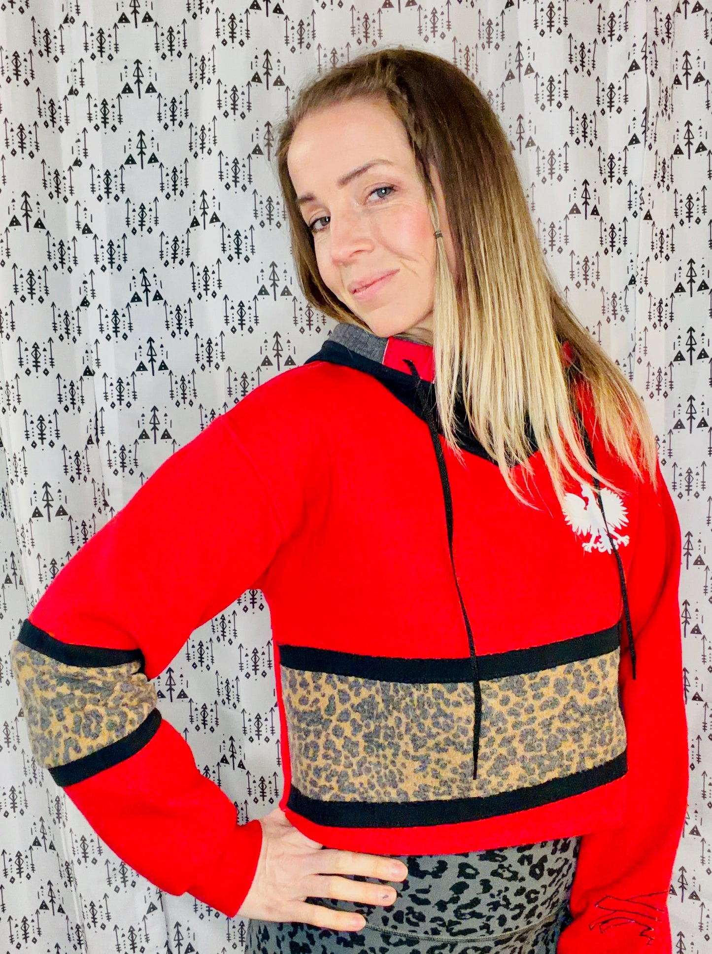 Red Buffalo Football X Dyngus Day Crop Hoodie Size- Women's S/M