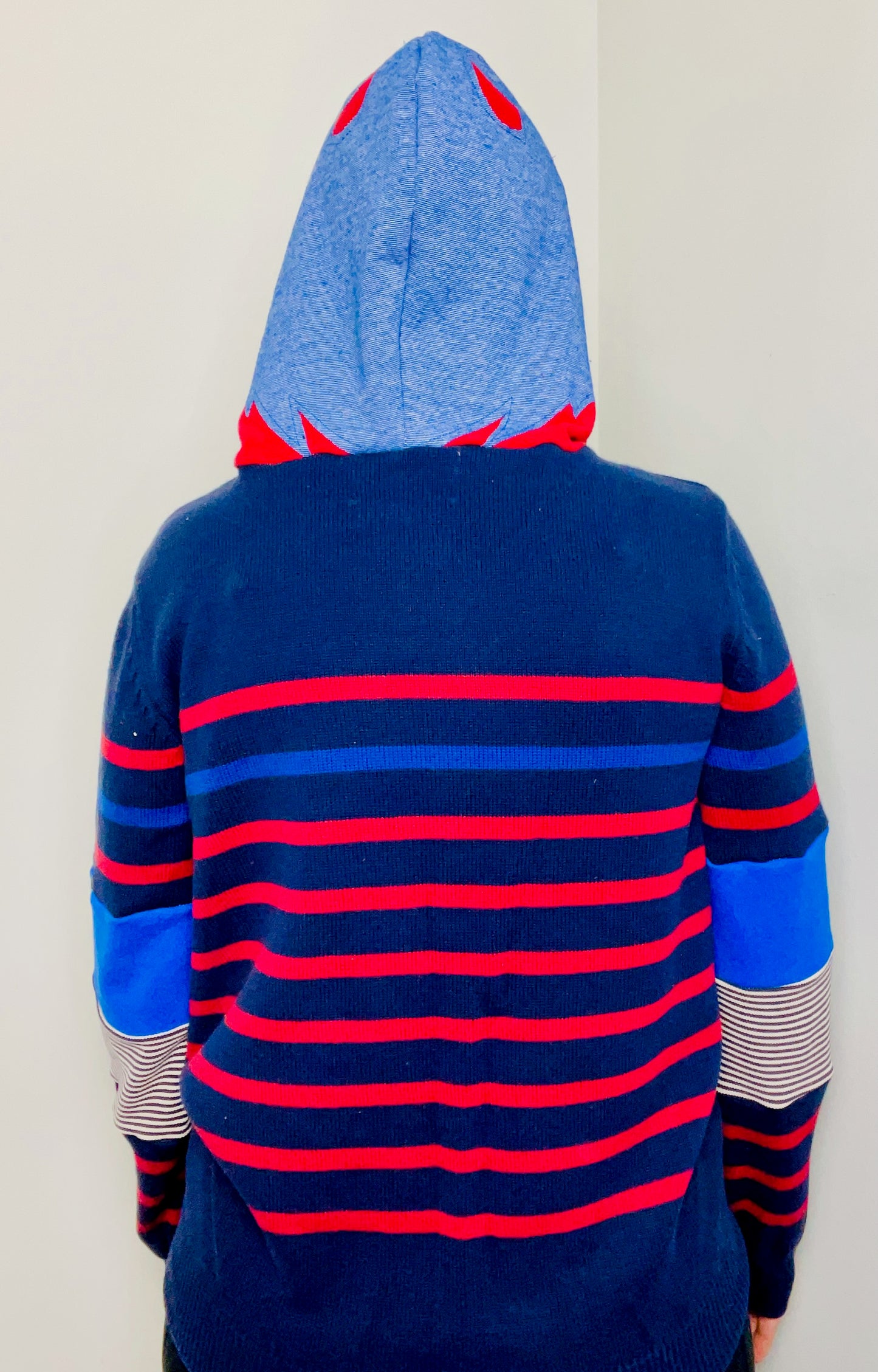Buffalo Head Striped Sweater Hoodie Size- Unisex M/L