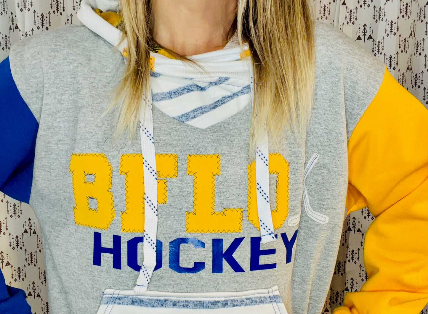 Grey BFLO Hockey Hoodie Size Unisex-M/L