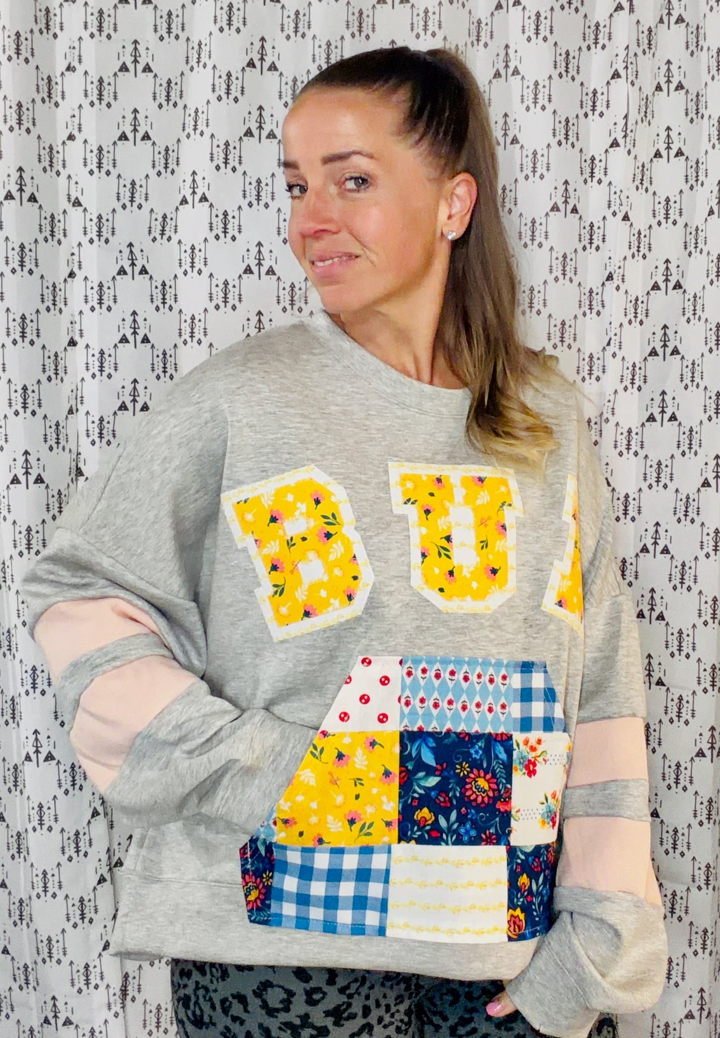 Grey BUF Crewneck Size Women;s XL/2X