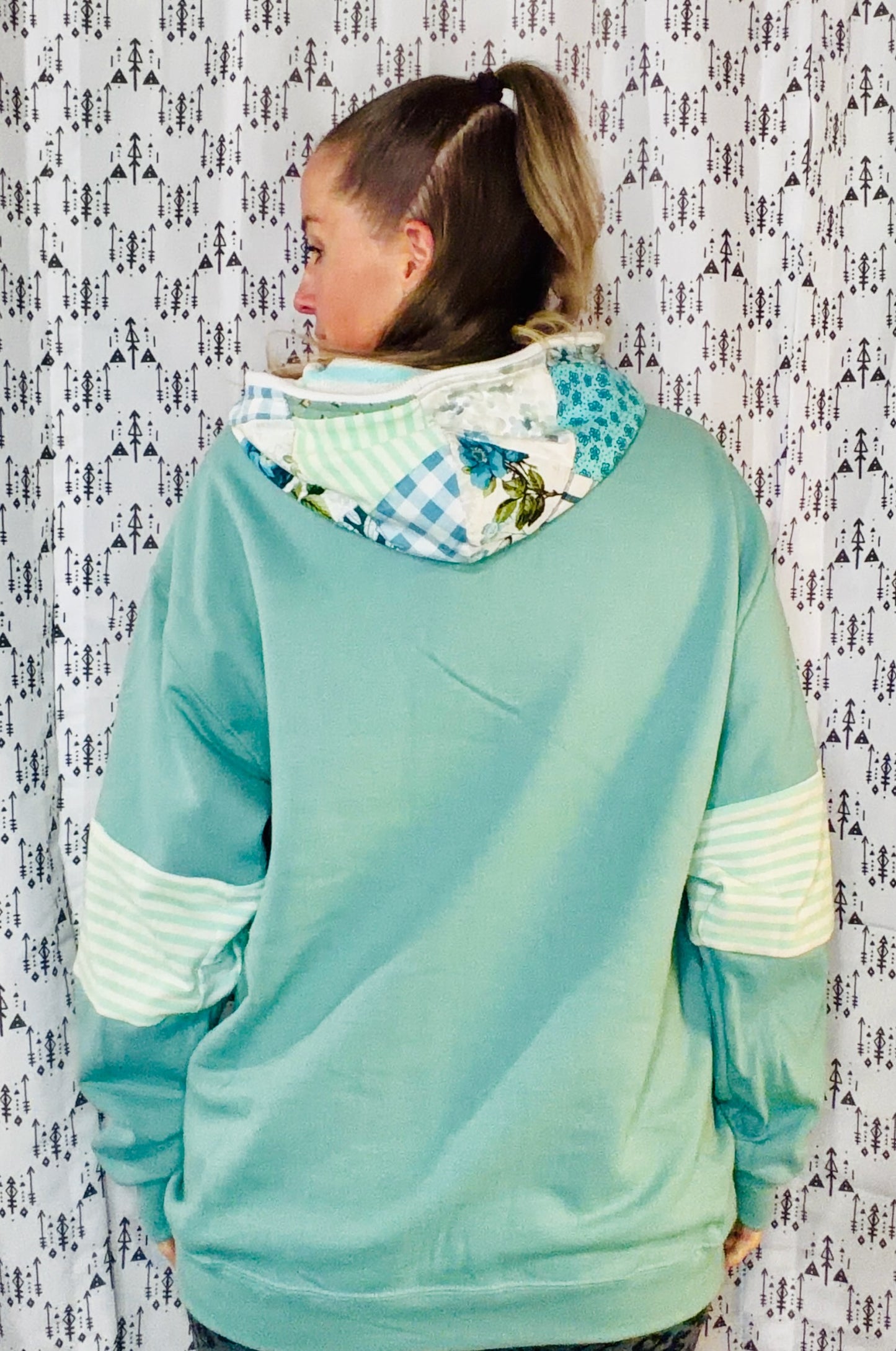 Light Green Mama Hoodie Size Women's- L/XL
