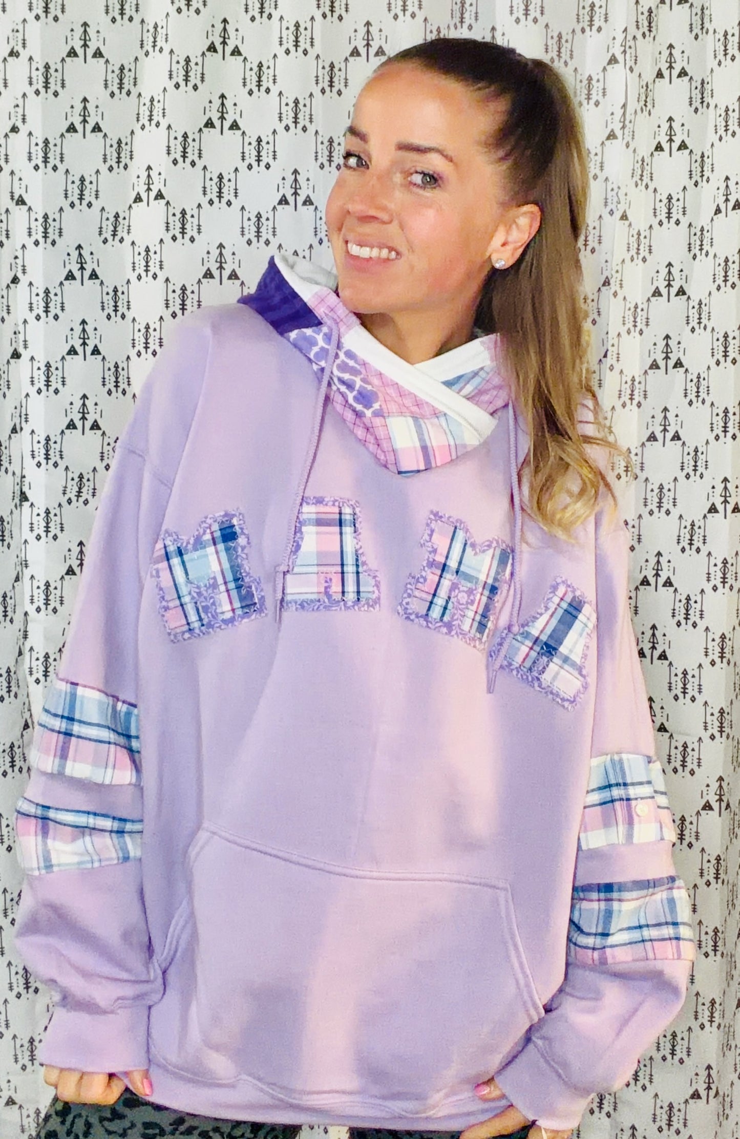 Light Purple MAMA Hoodie Size Women's- XL/2X