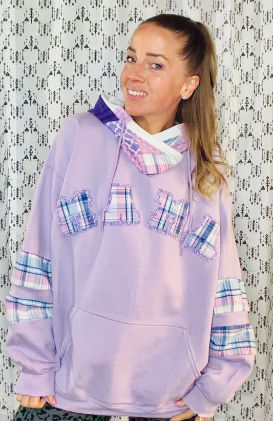 Light Purple MAMA Hoodie Size Women's- XL/2X