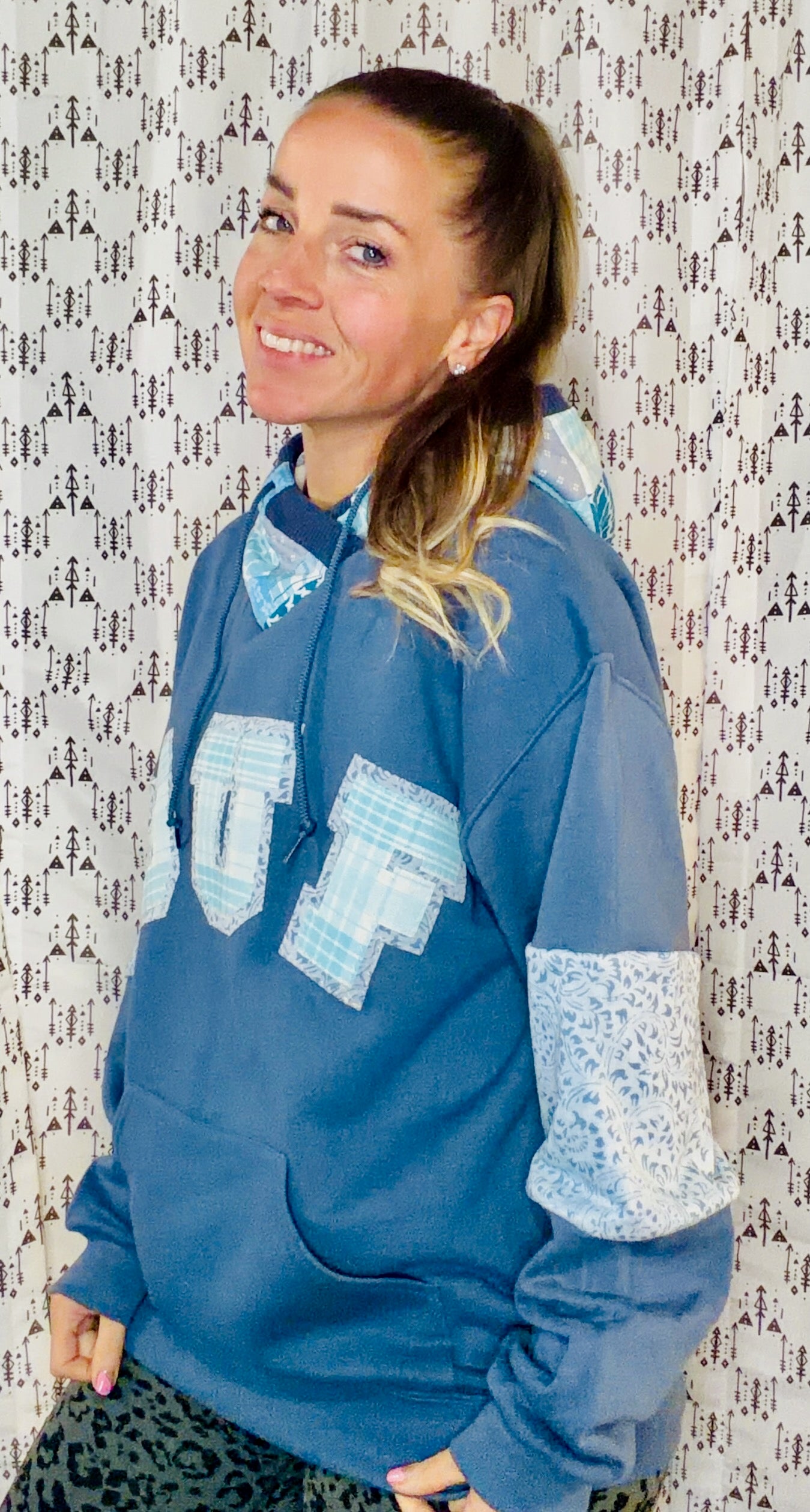 Blue BUF Hoodie Size Women's- L/XL