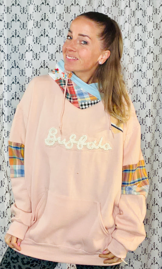 Peach Buffalo Hoodie Size Women's- XL/2X