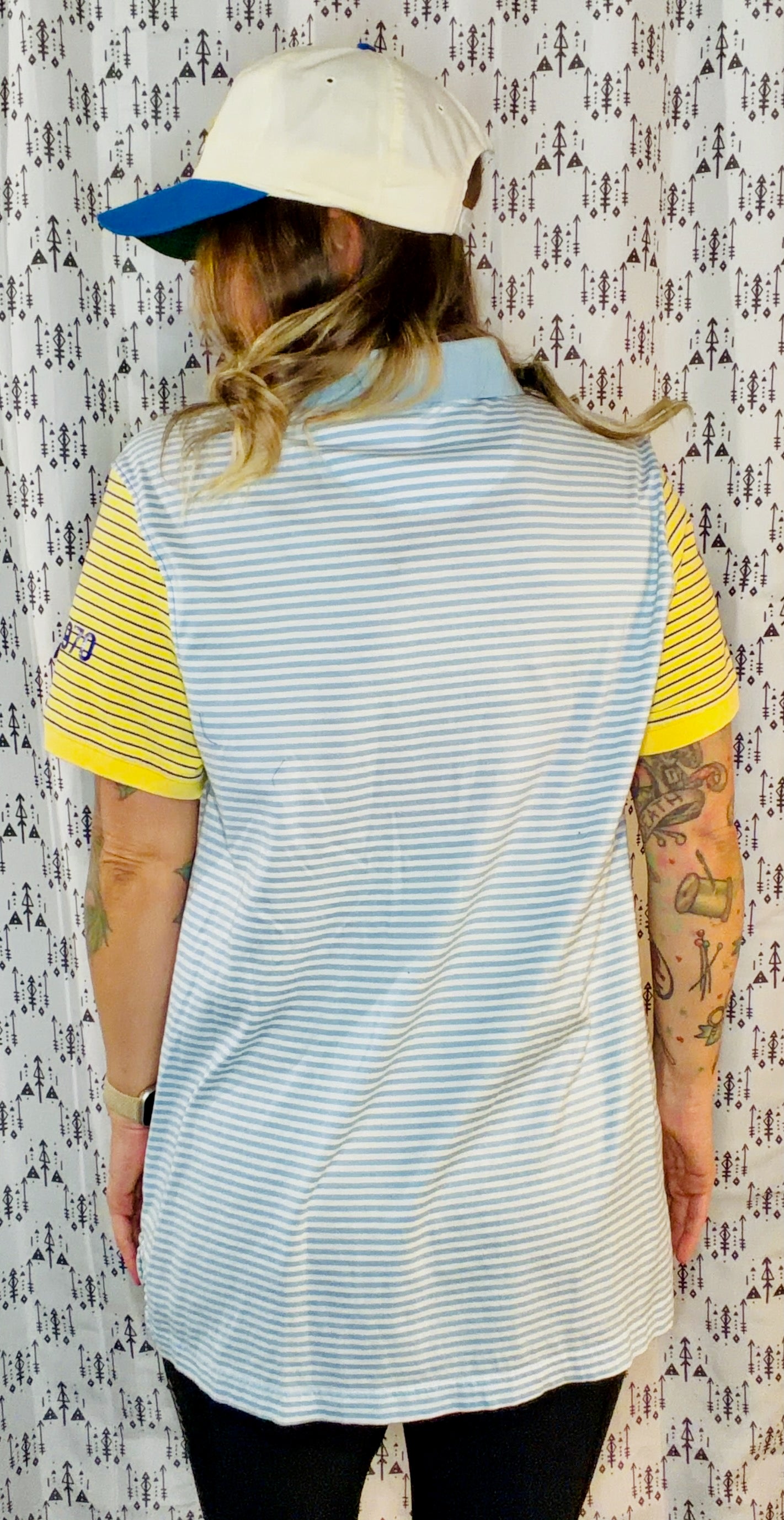 Blue Striped BUF Hockey Polo Dress Women's Size- M/L