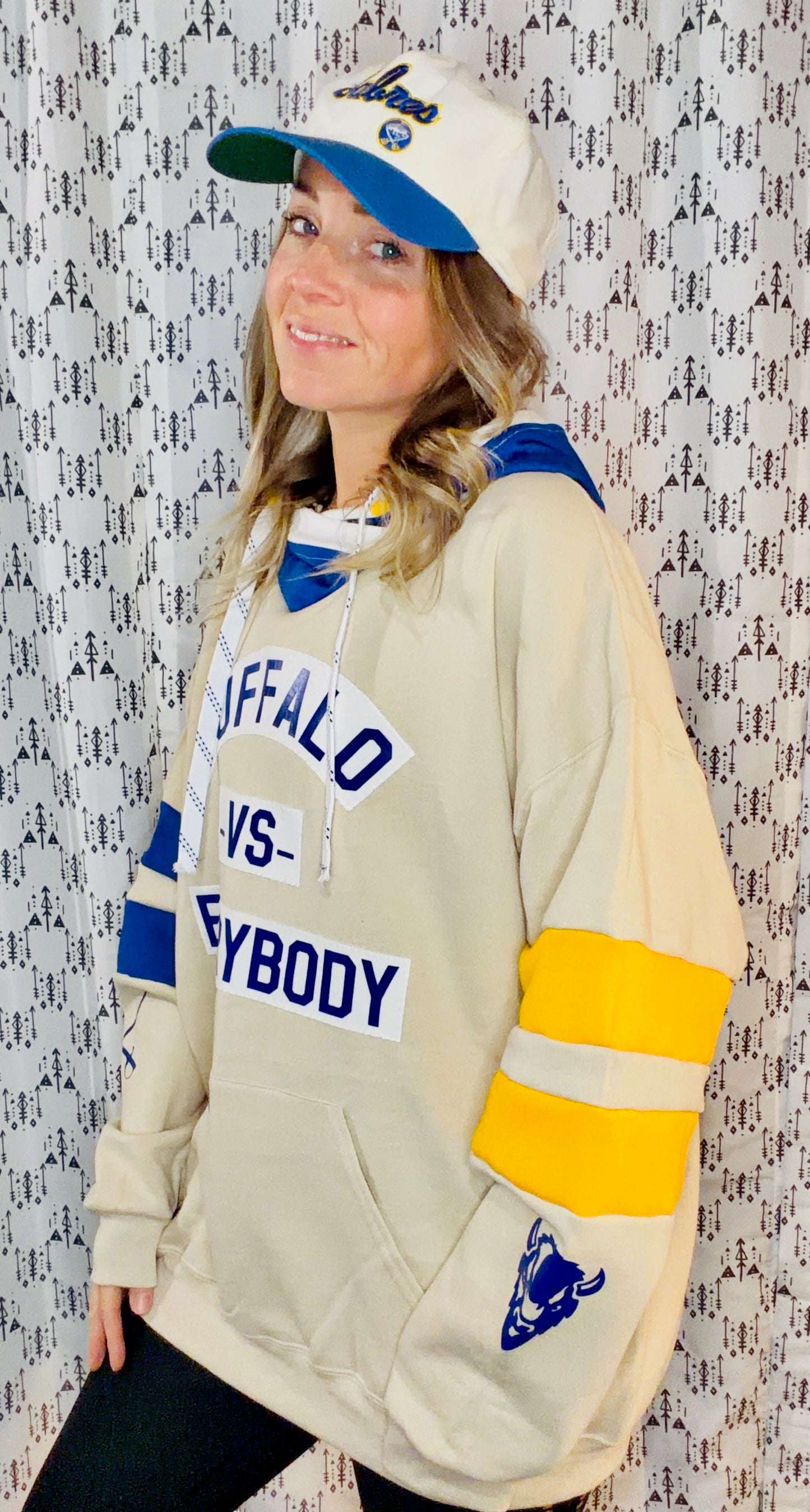 Buffalo Vs Everyone Hockey Hoodie Size Unisex-XL/2X