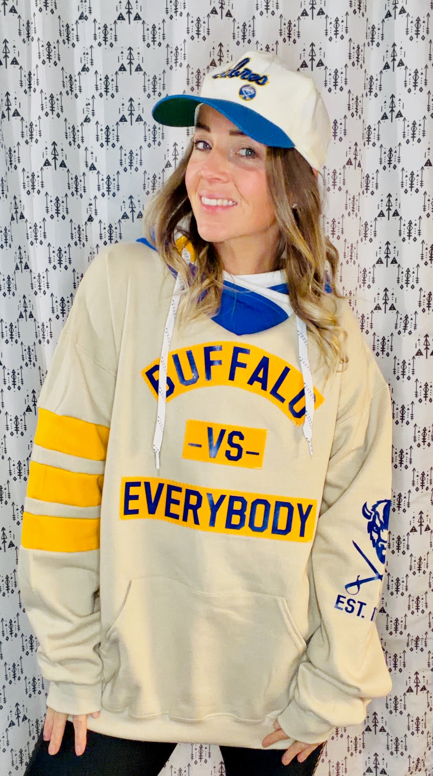 Buffalo Vs Everyone II Hockey Hoodie Size Unisex-XL/2X