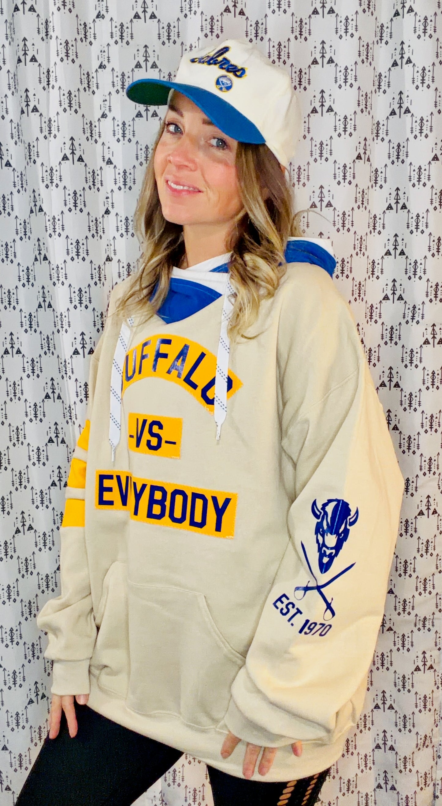 Buffalo Vs Everyone II Hockey Hoodie Size Unisex-XL/2X