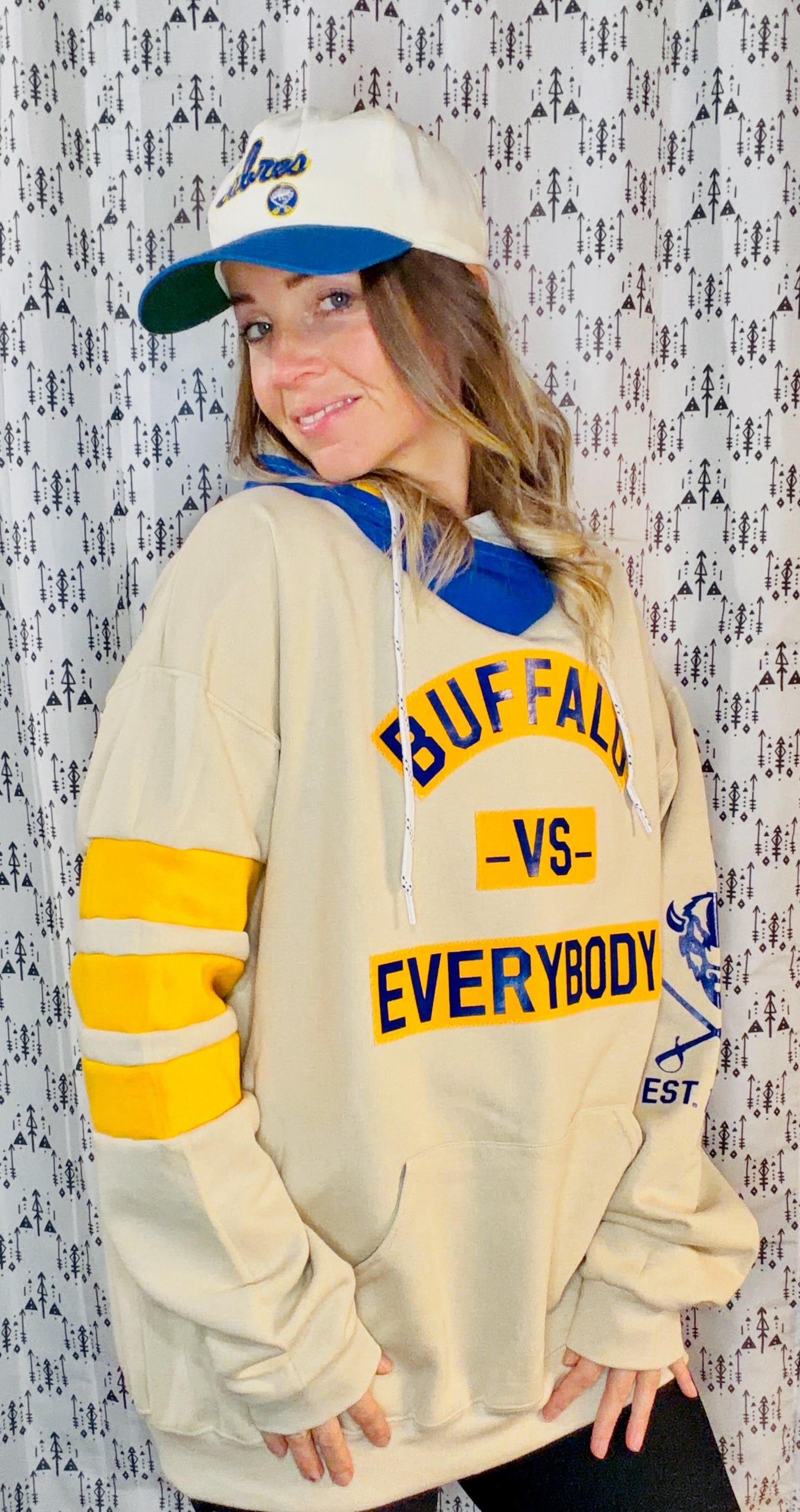 Buffalo Vs Everyone II Hockey Hoodie Size Unisex-XL/2X