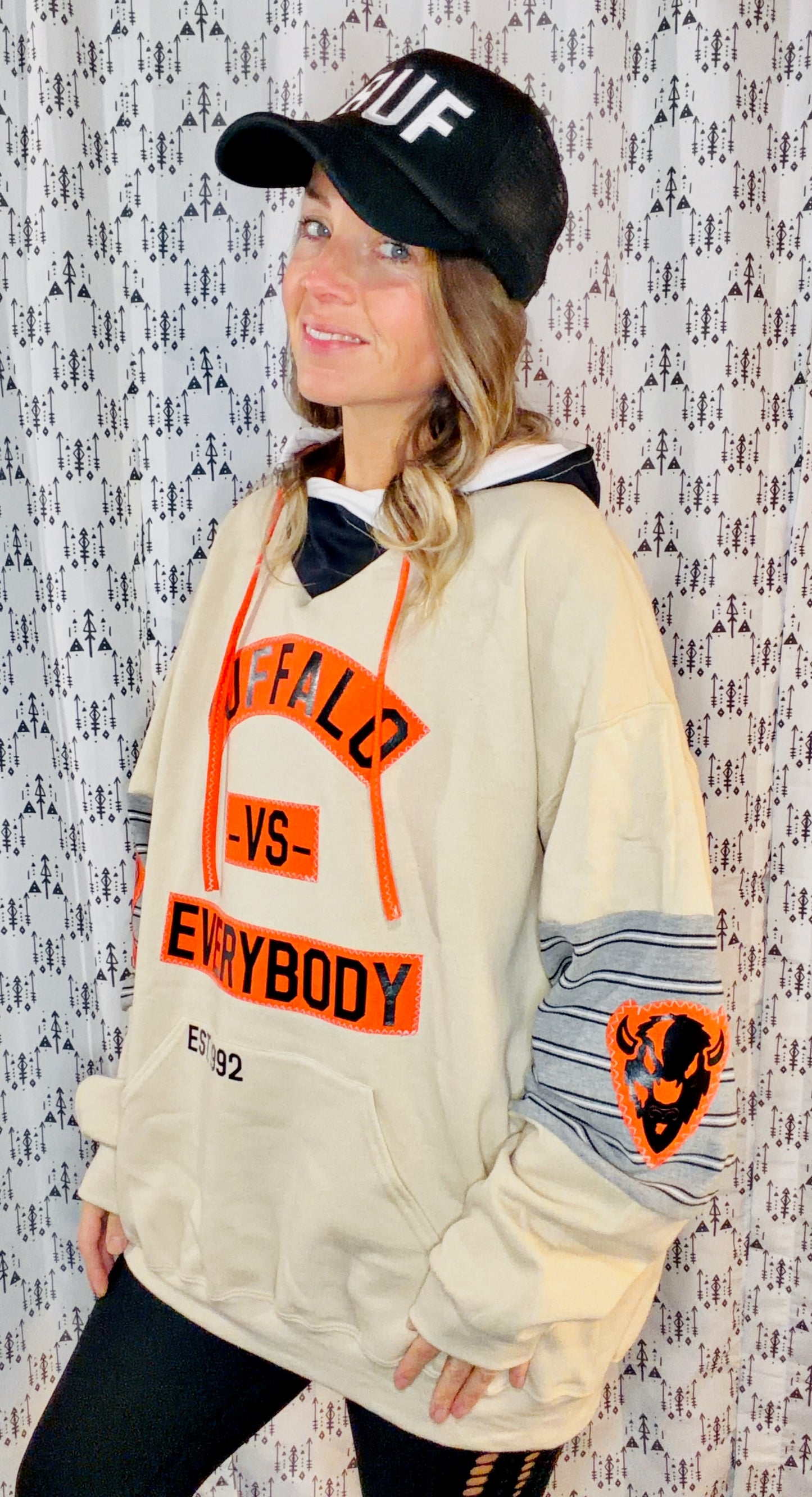Buffalo Vs Everyone Lax Hoodie Size Unisex-XL/2X