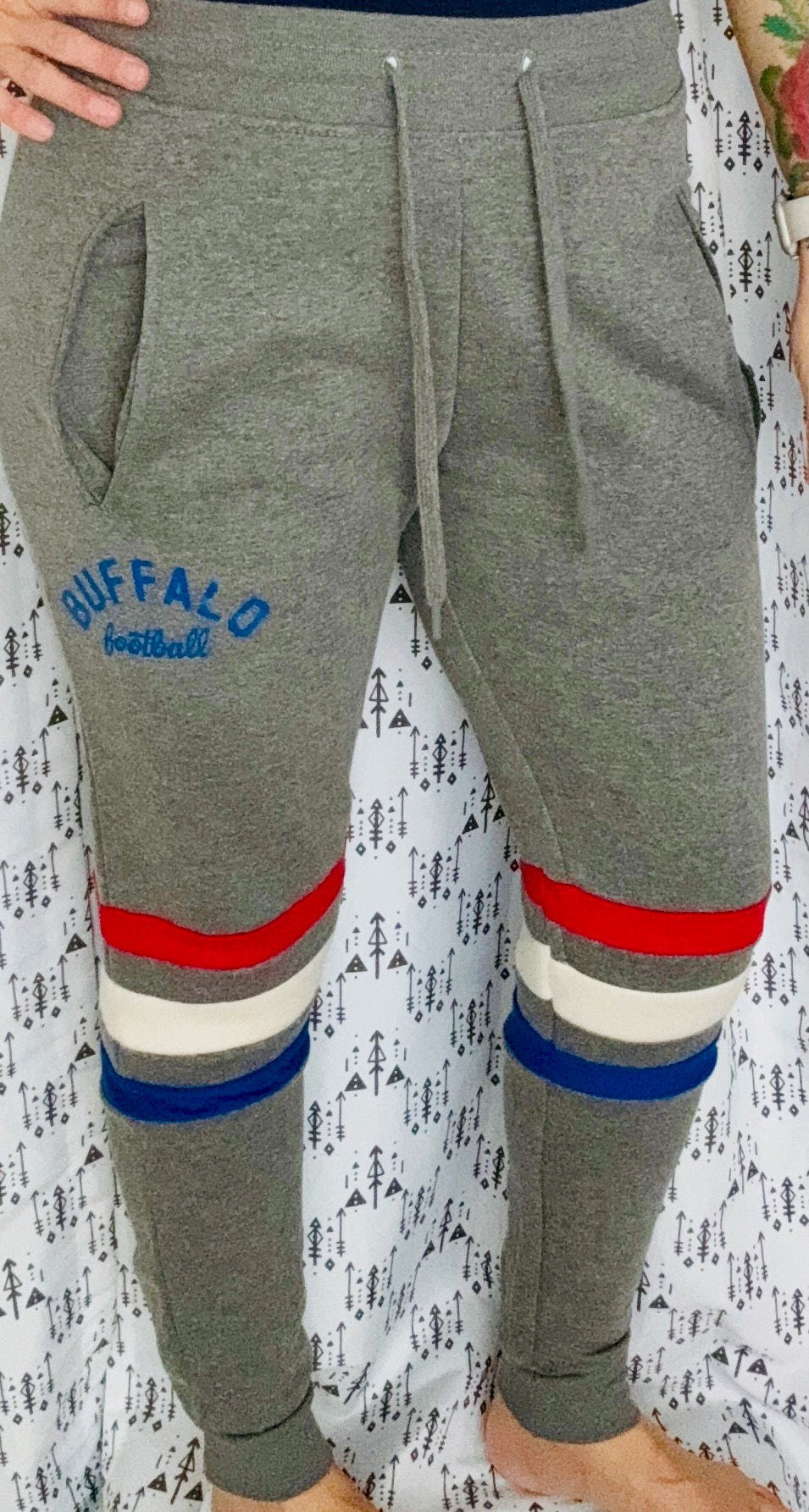 Grey Buffalo Football Joggers Size- Unisex XS/S