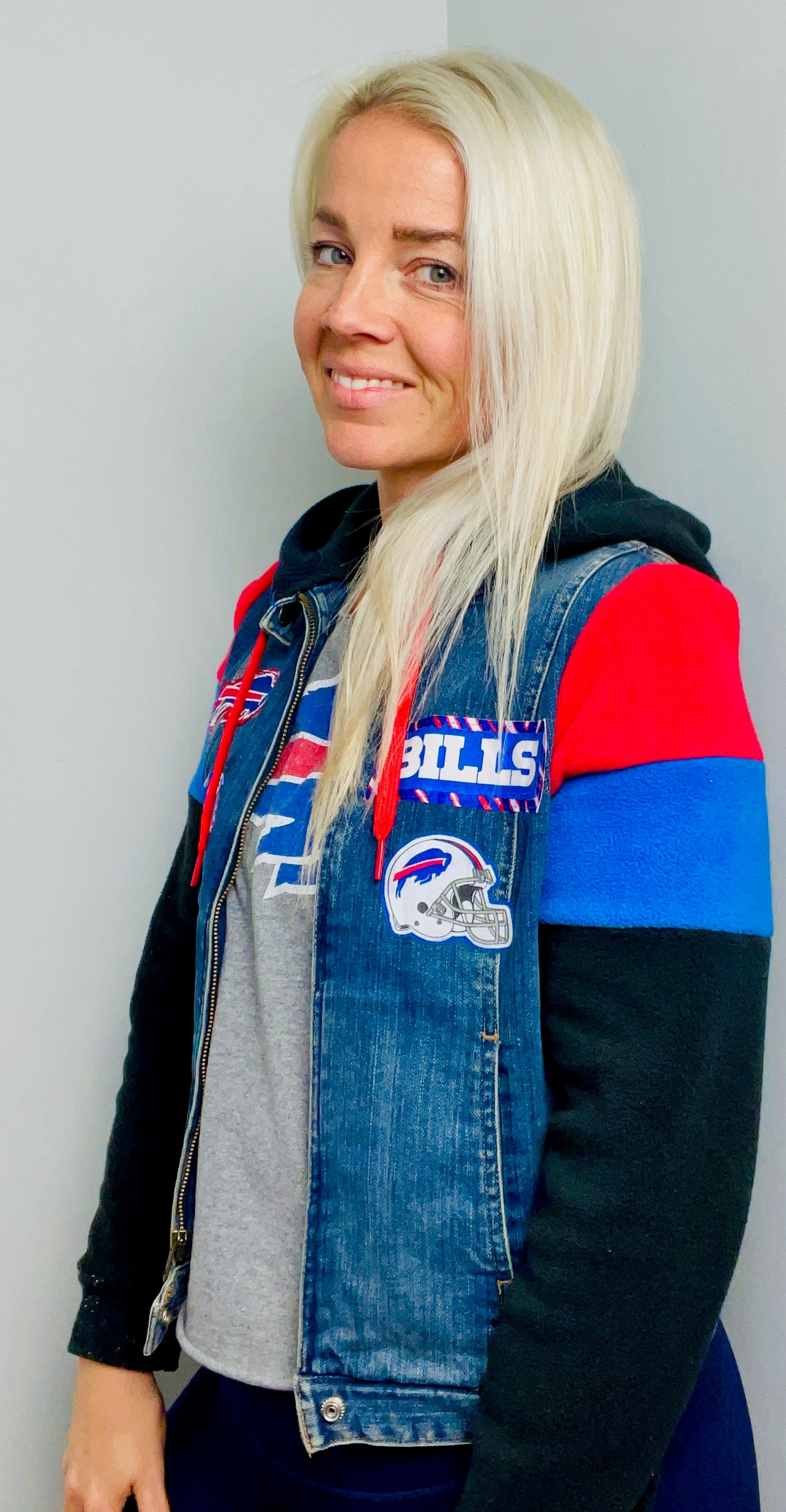 Buffalo Football Denim Jacket Size- Women's S/M