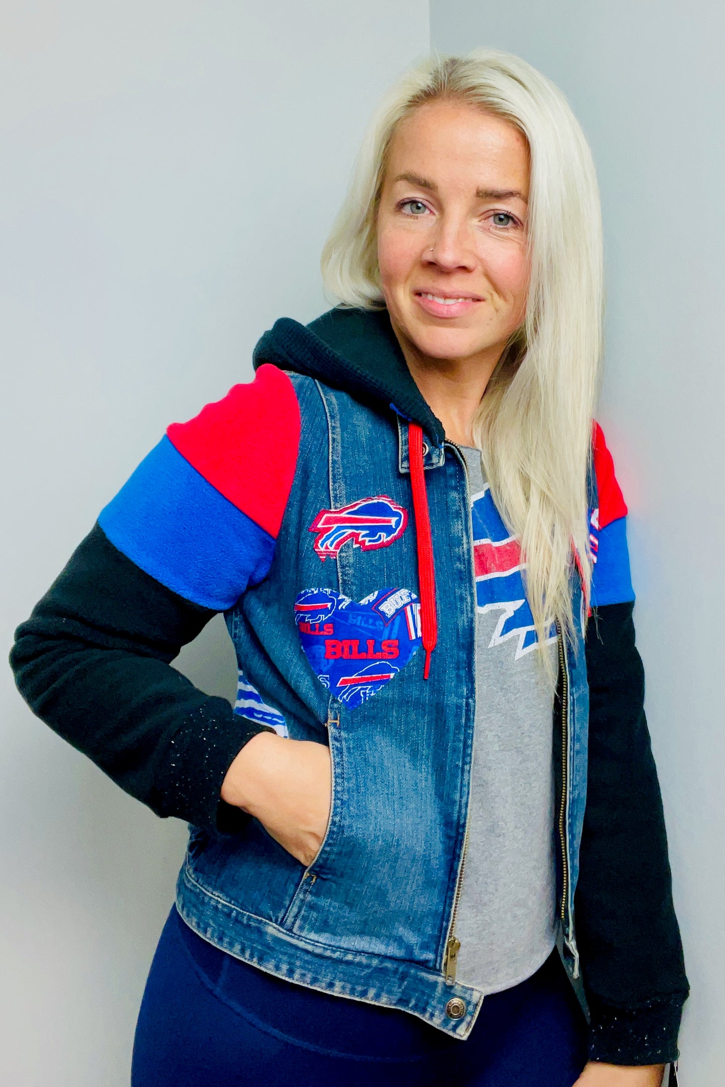 Buffalo Football Denim Jacket Size- Women's S/M