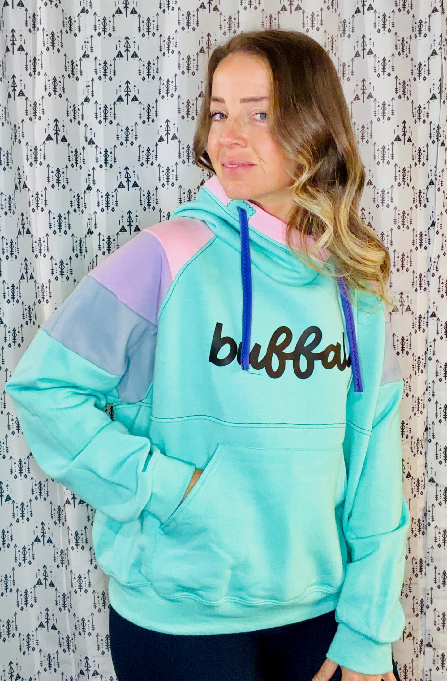 Mint Green Fiesta Buffalo Hoodie Size- Women's XL/2X