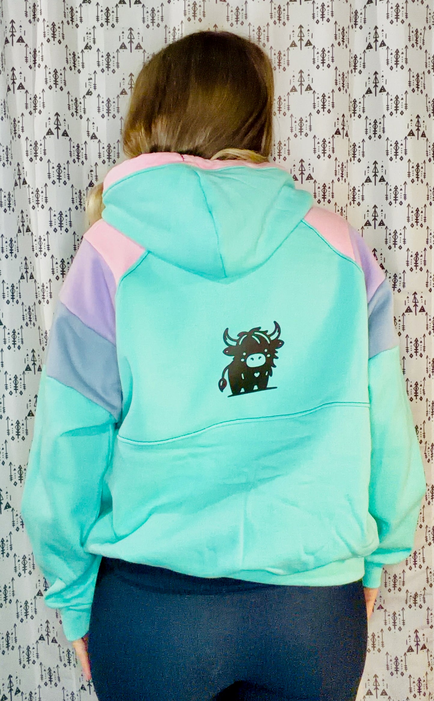 Mint Green Fiesta Buffalo Hoodie Size- Women's XL/2X
