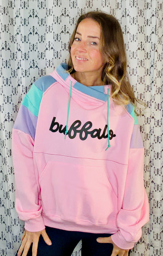 Pink Fiesta Buffalo Hoodie Size- Women's XL/2X