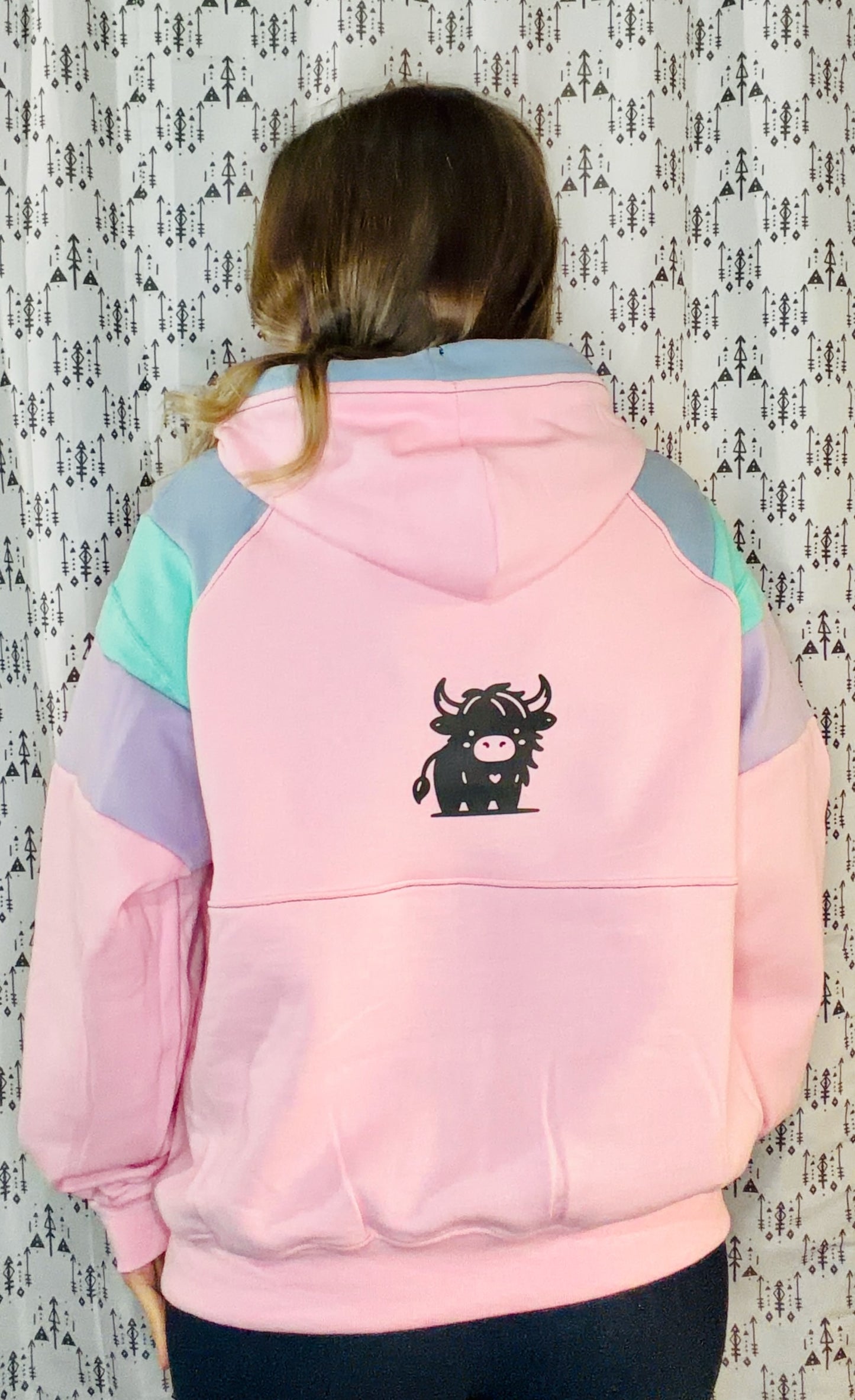 Pink Fiesta Buffalo Hoodie Size- Women's XL/2X