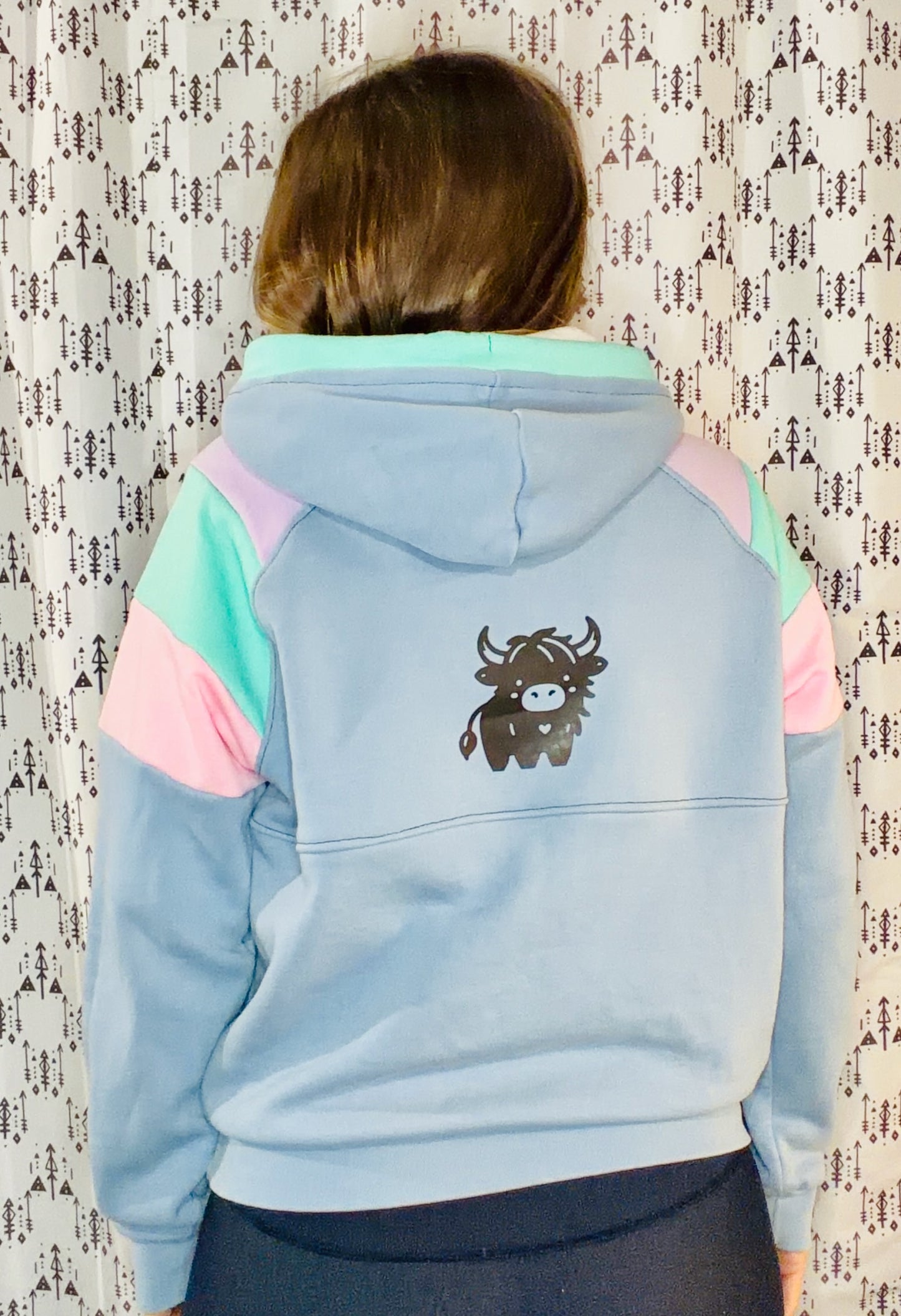 Blue Fiesta Buffalo Hoodie Size- Women's M/L