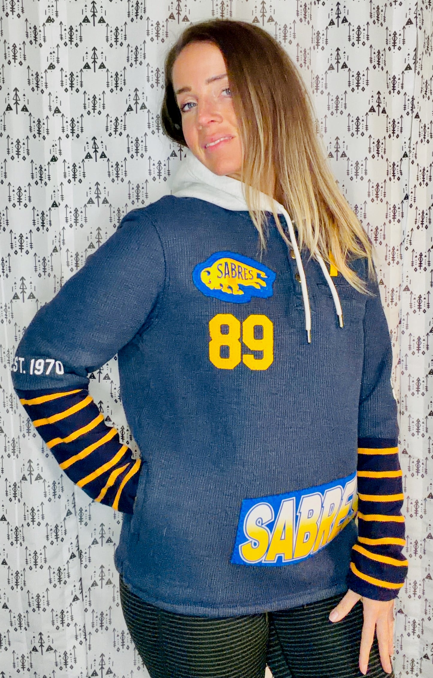 Buffalo Hockey #89 Tuch Around Hoodie Size Unisex-M/L