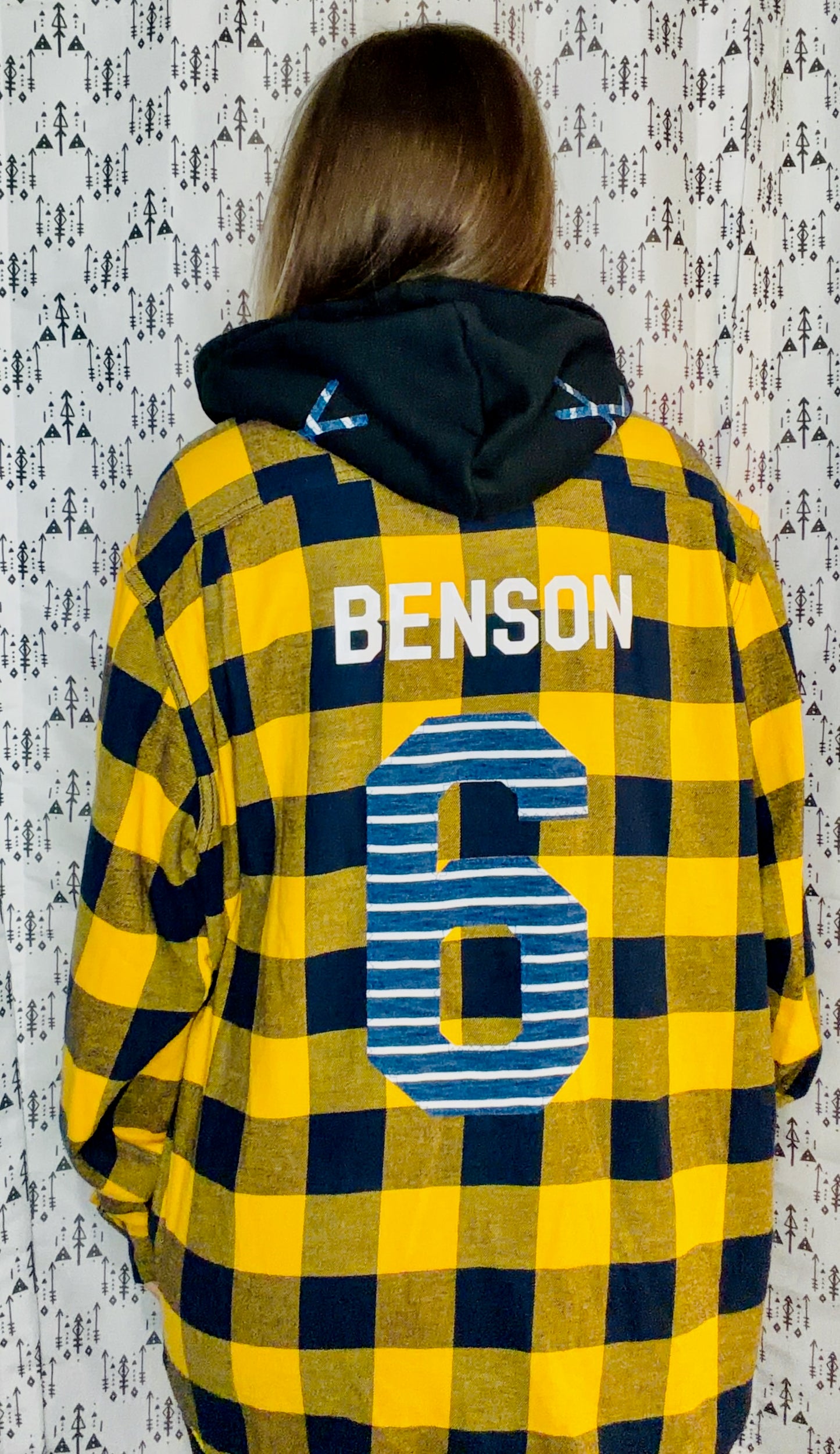 Buffalo Hockey #6 Benson Hooded Flannel Size Unisex-L/XL