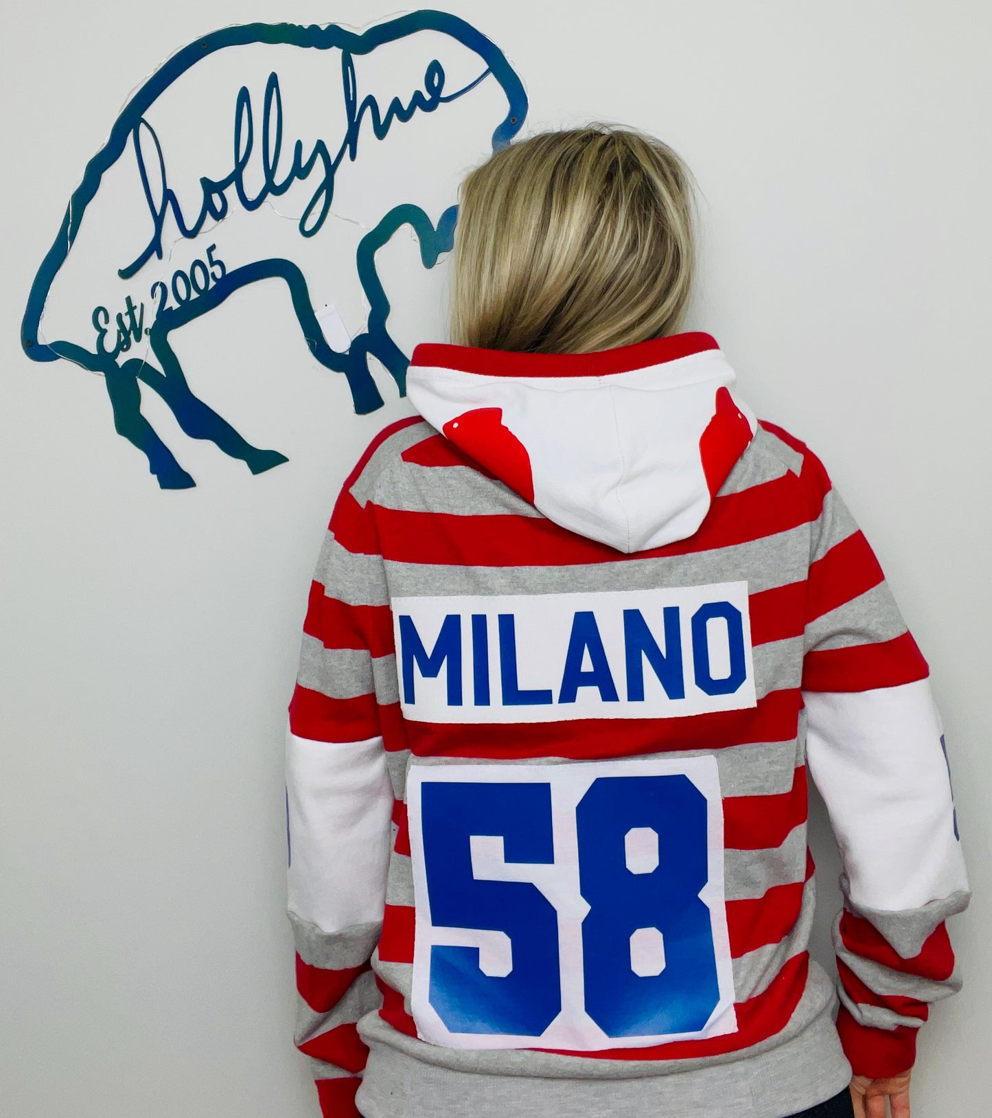 Milano Heartthrob Buffalo Sweater Hoodie Size-Unisex M/L