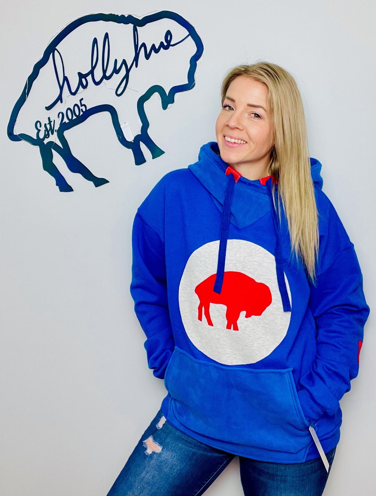 Blue Buffalo Cares Football Hoodie Size- Unisex S/M