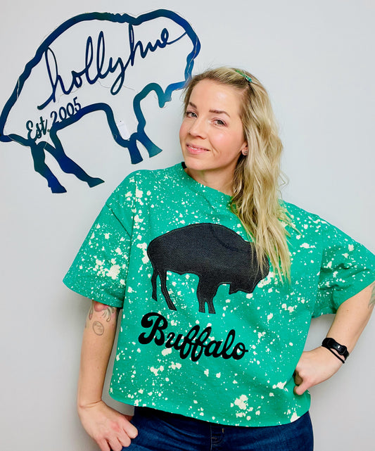 St. Patty's Buffalo Crop Size OSFM